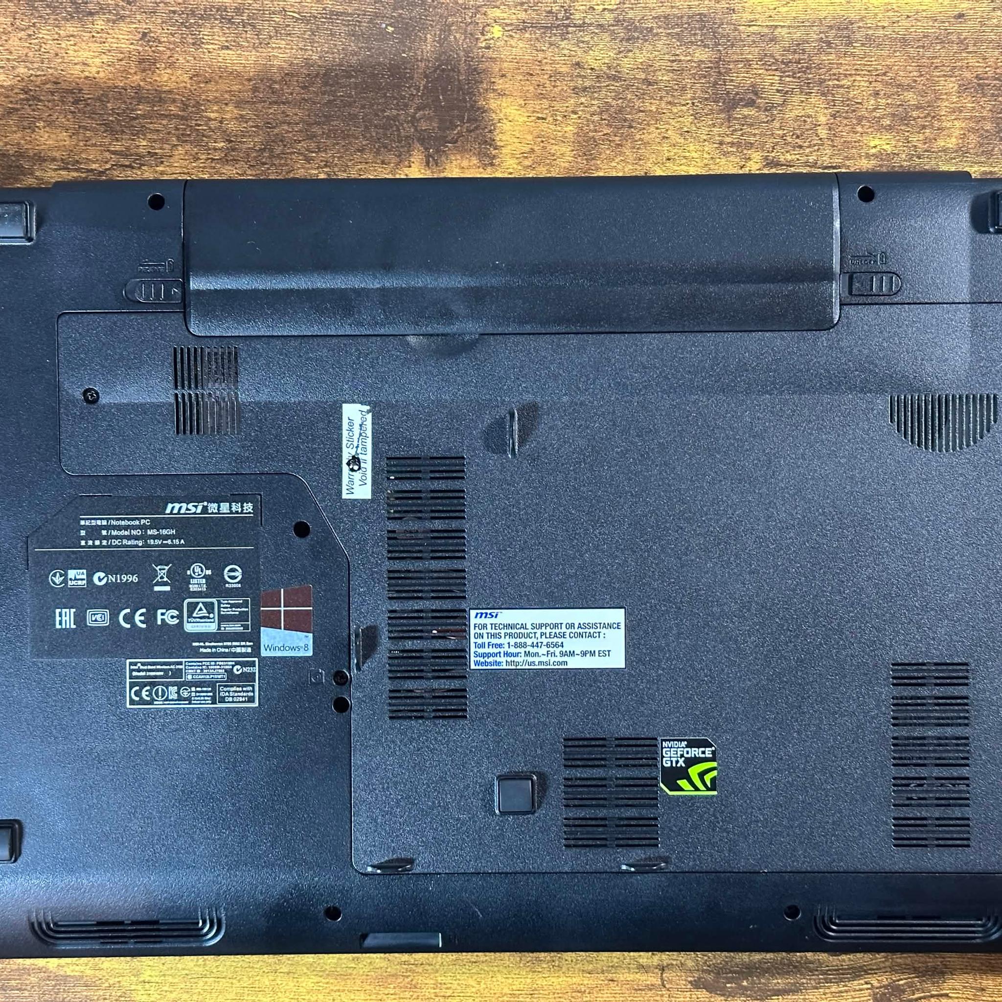 MSI GP60 | Intel i7 4720HQ | GTX 950M 2GB | 16GB DDR3 | 500GB SSD | Windows 10 | Gaming Laptop