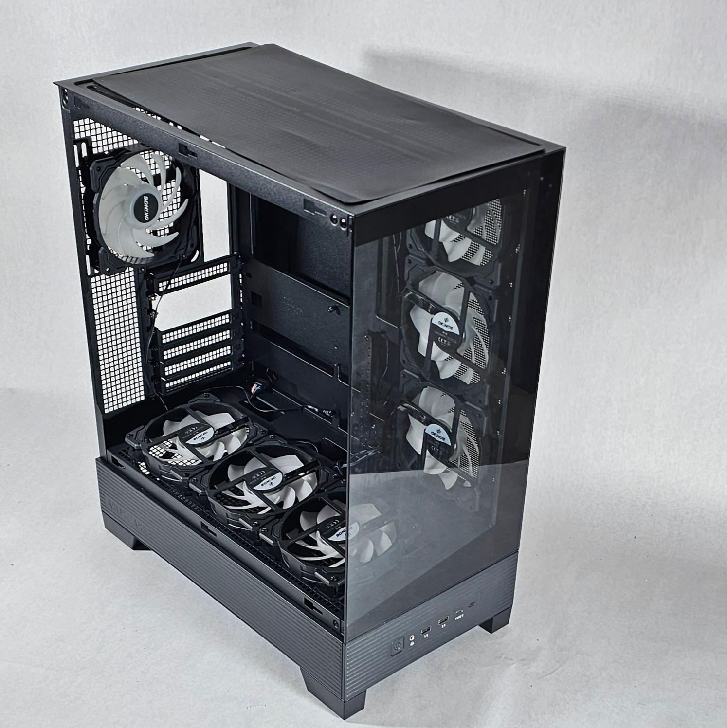 PC Case with Tempered Glass w\ 7 RGB Fans