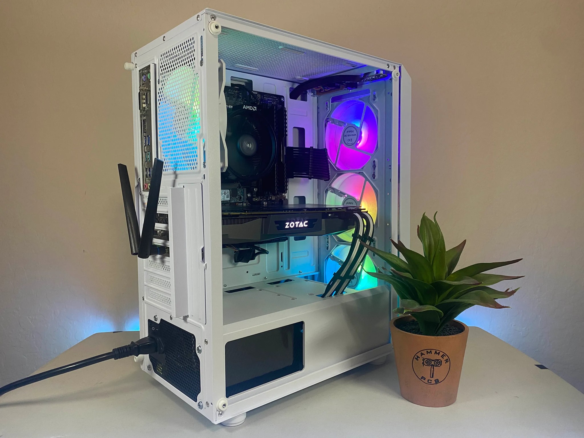 🧊Custom Built White RGB Gaming PC🧊| GTA 1070 Ti, Ryzen 5, Win11, 1TB SSD | Fortnite, CoD, more!