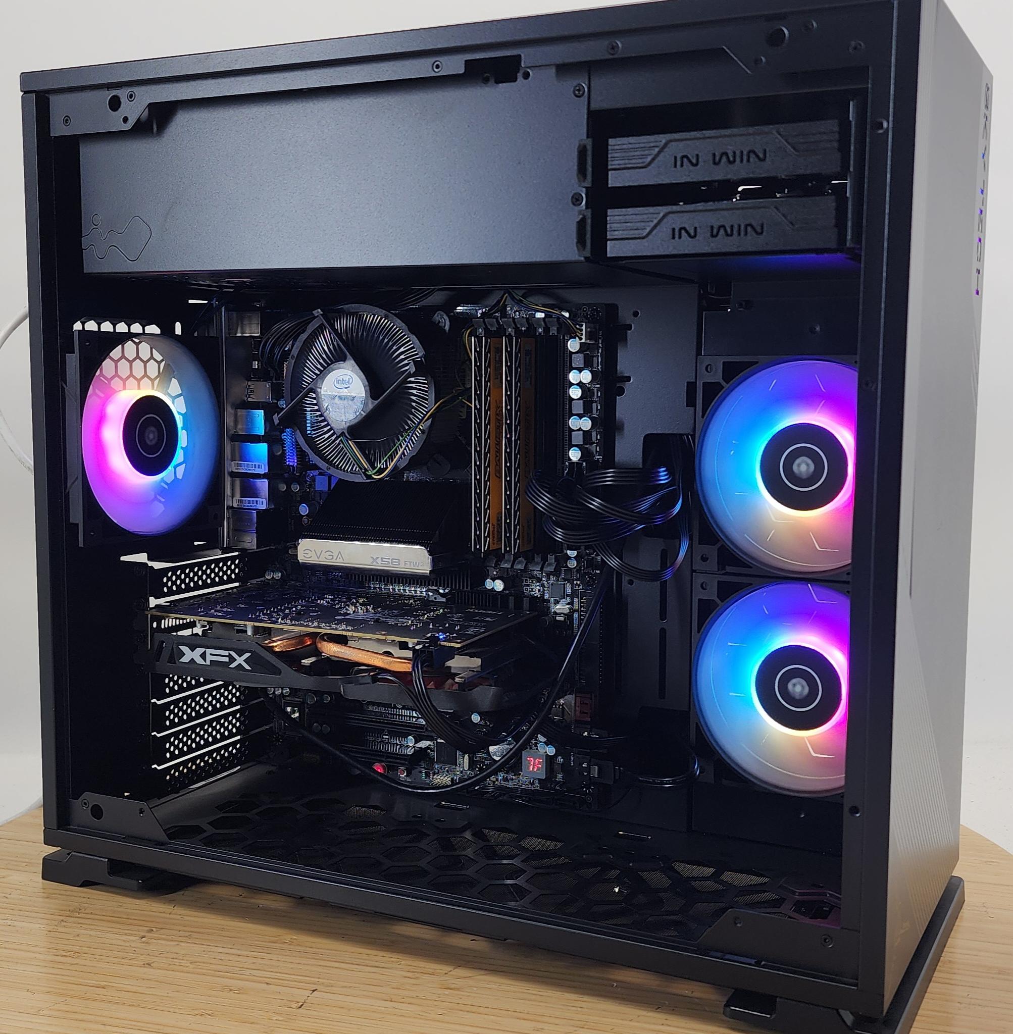Gaming PC i7-950 16GB RAM 128GB SSD + 1TB HDD RX 470 8GB Windows 11 Computer