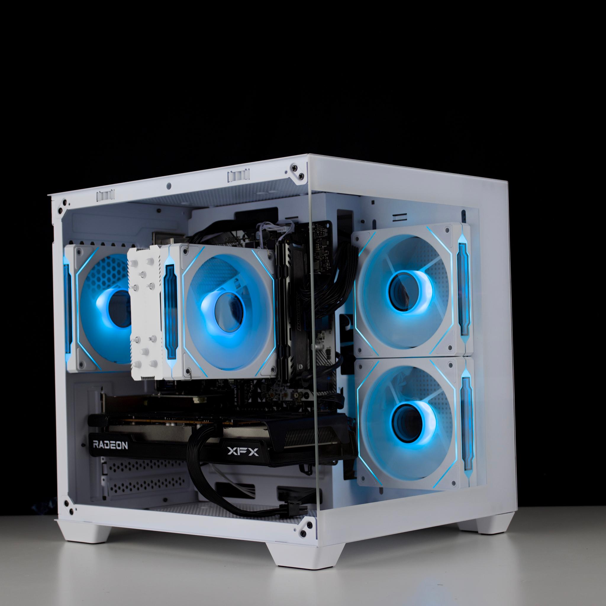 🧊❄️🧊 White Gaming PC – RX 6600, Ryzen 5 3600, 16GB RAM, 512GB SSD - WiFi, BlueTooth