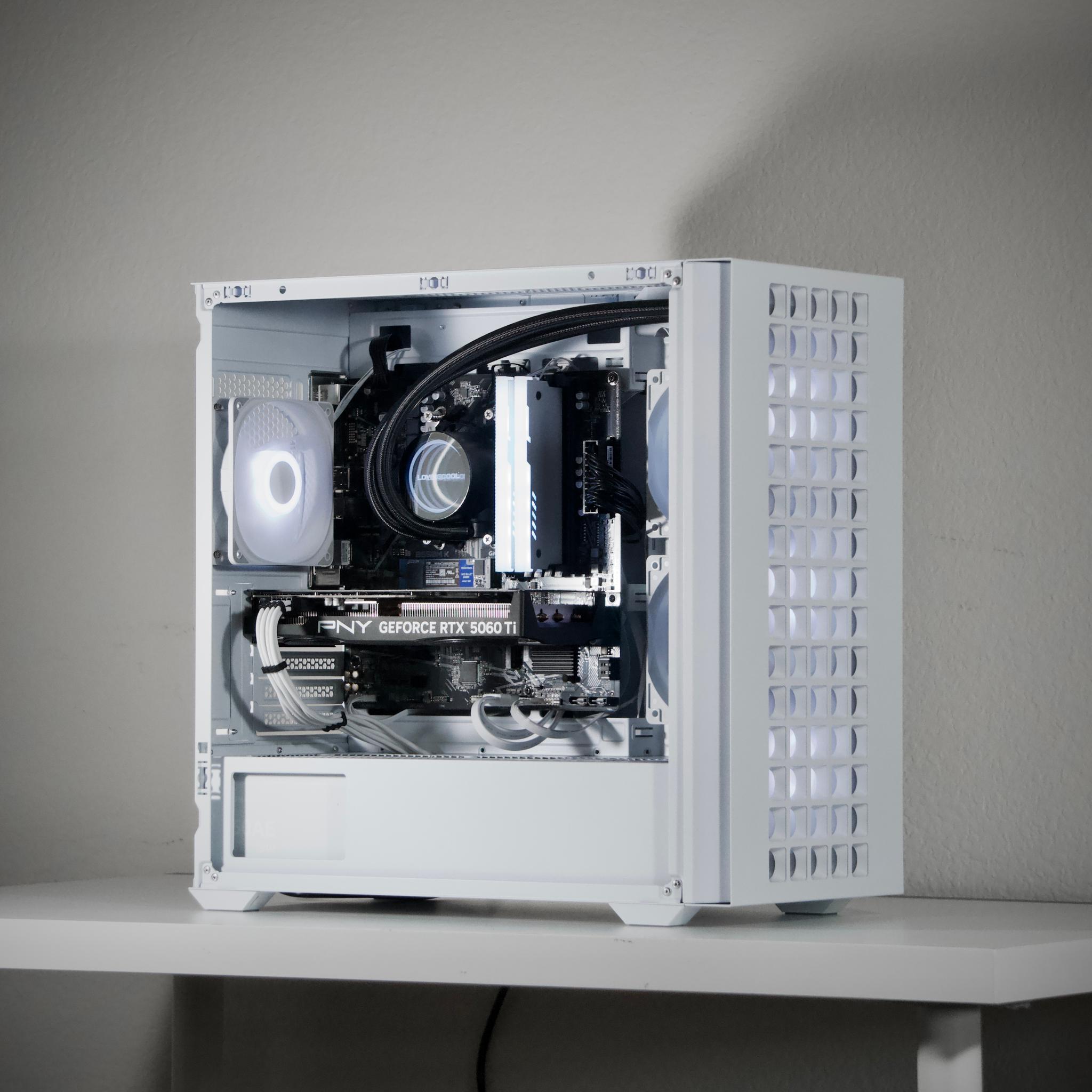 ⚪ RTX 5060 Ti 8GB + Ryzen 7 5700 | 16GB DDR4 | 1TB NVMe | WiFi/BT | 1440p Gaming PC | FREE Shipping!