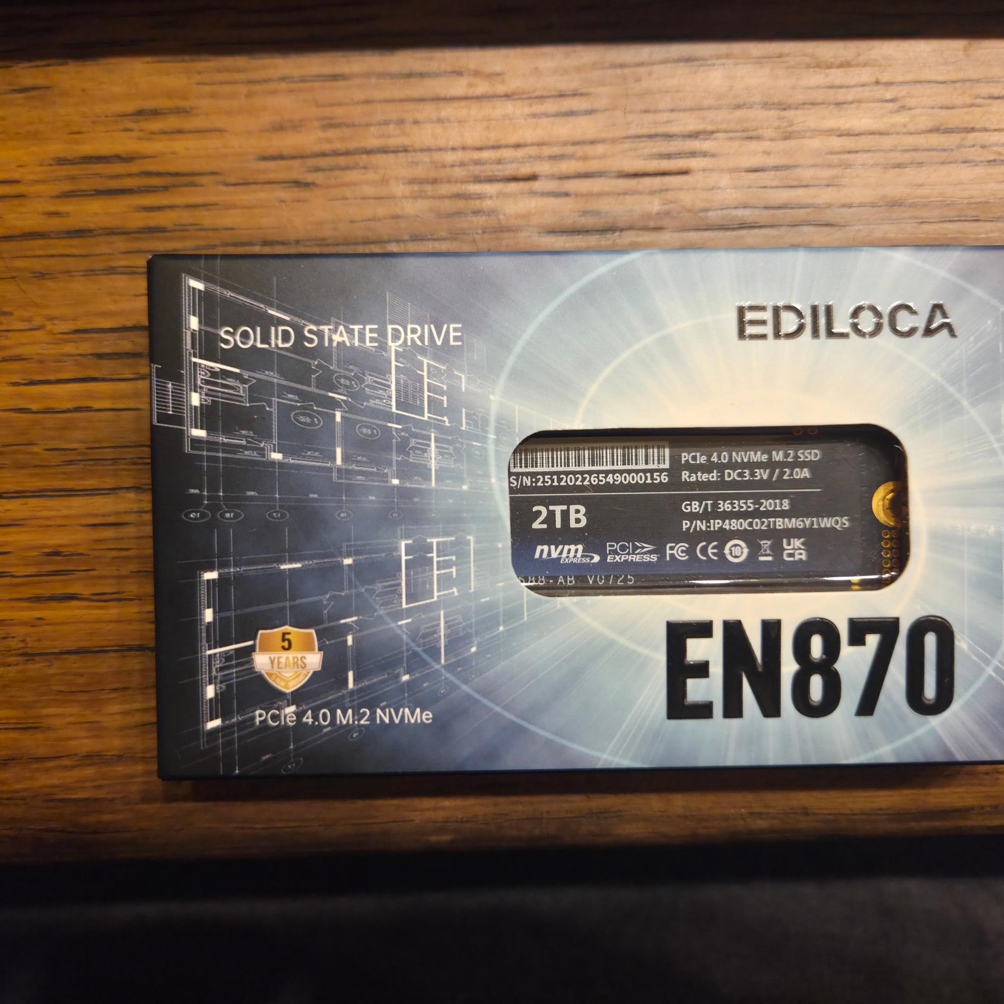 EDILOCA EN870 2TB NVME SSD (Up to 7400MB/s)
