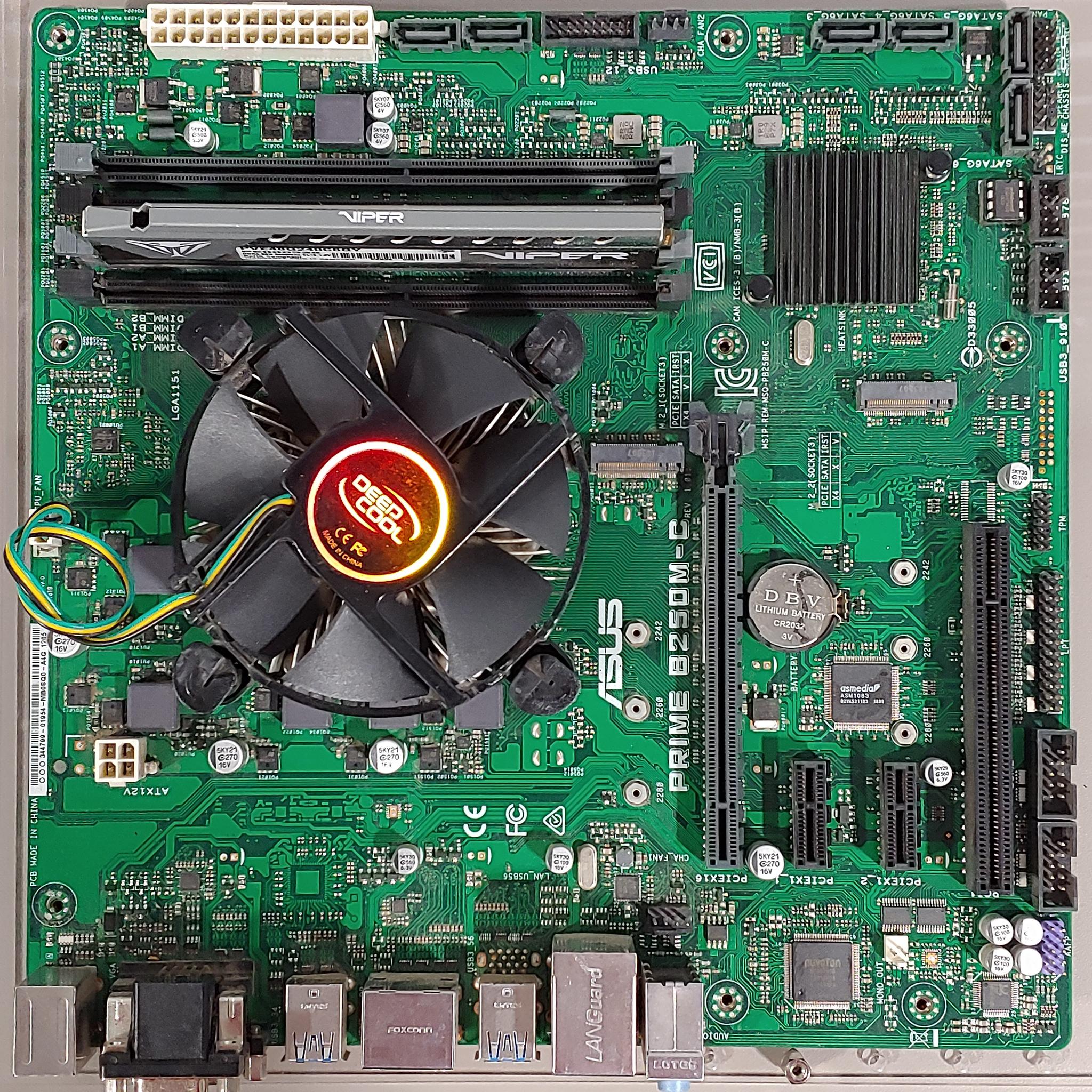 ASUS PRIME B250M-C + i7-7700 + 8GB DDR4-2400 + DeepCool Cooler – Tested Working