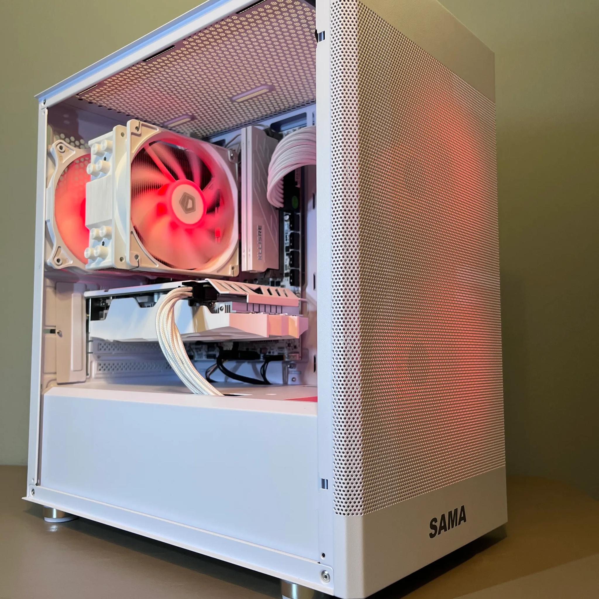⚪⚪ White Gaming PC⚪AMD RX 5500 XT 8GB⚪Ryzen 3 3100⚪16GB DDR4⚪500GB NVME