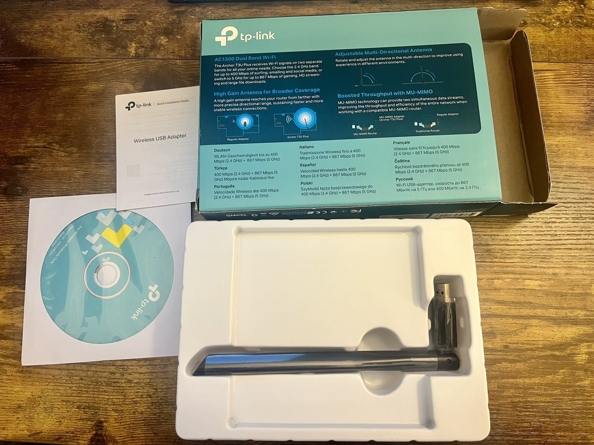 TP-Link AC1300 Archer T3U Plus High Gain Wireless Dual Band USB Adapter (WiFi, Network)