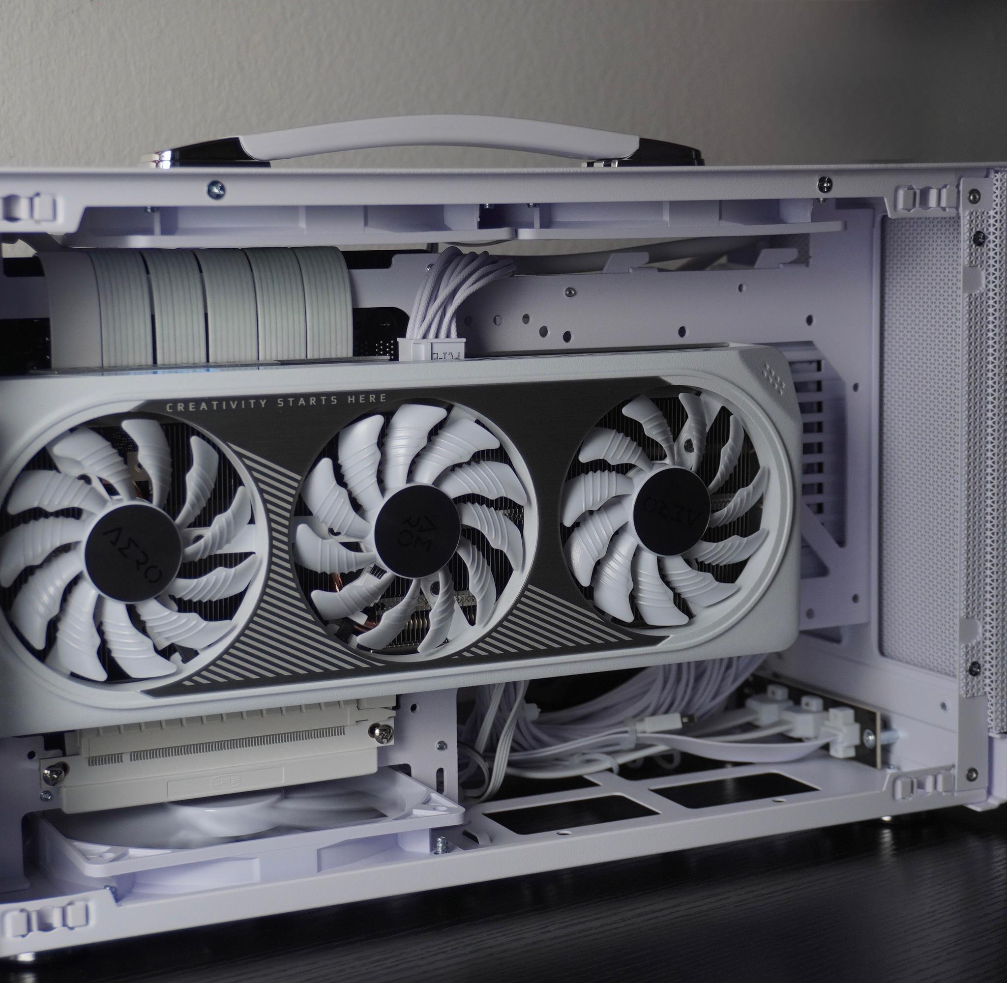 White Mini-ITX Gaming PC | RTX 4060 8GB, 1TB SSD, Ryzen 5 5500, 16GB DDR4-3200