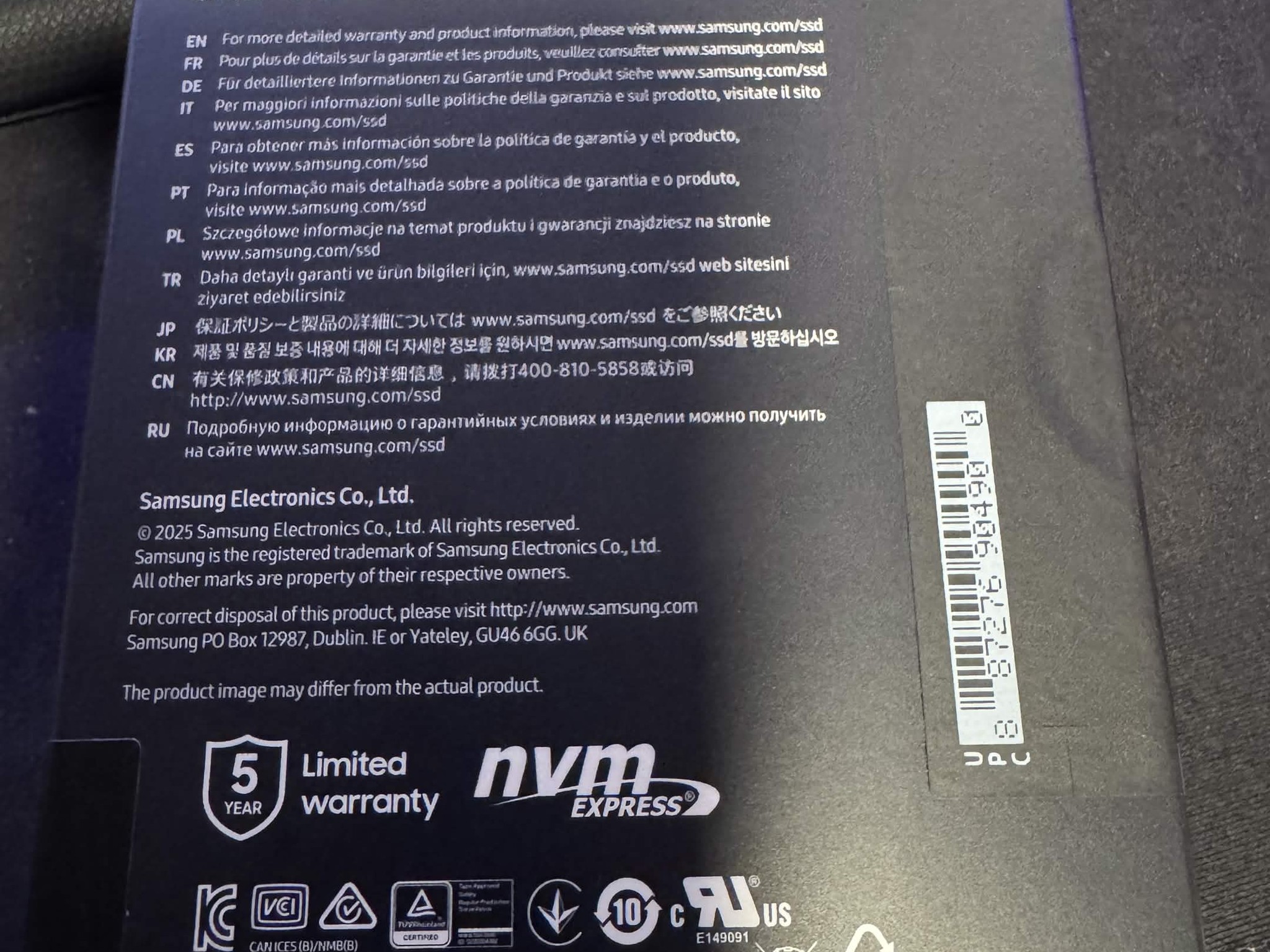samsung 9100 pro 2TB