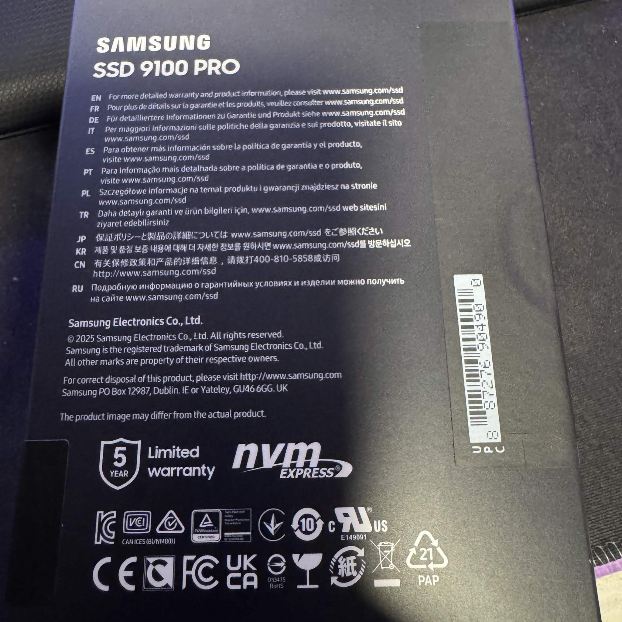 samsung 9100 pro 2TB