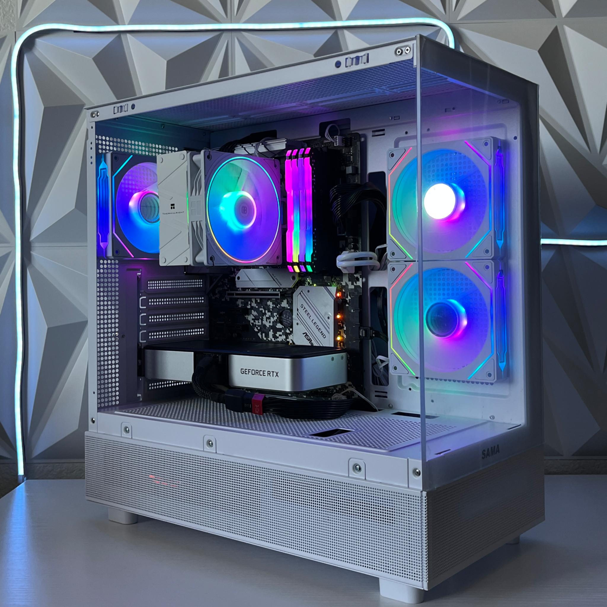 RTX 3060 Ti 8GB, Ryzen 5 5600X, 32GB RAM | White RGB Gaming Computer/PC