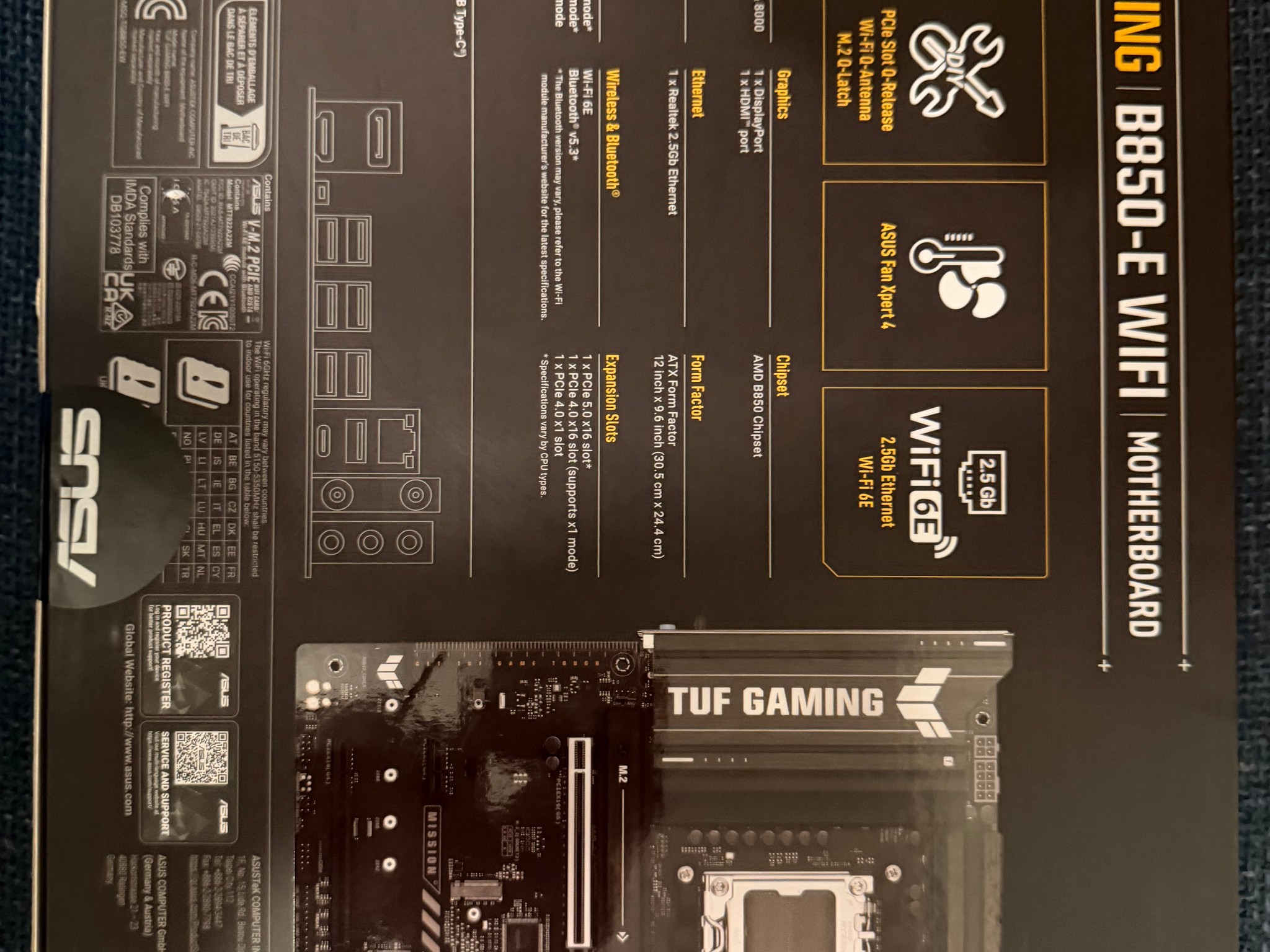 ASUS TUF Gaming B850-E WIFI Motherboard - Factory Sealed