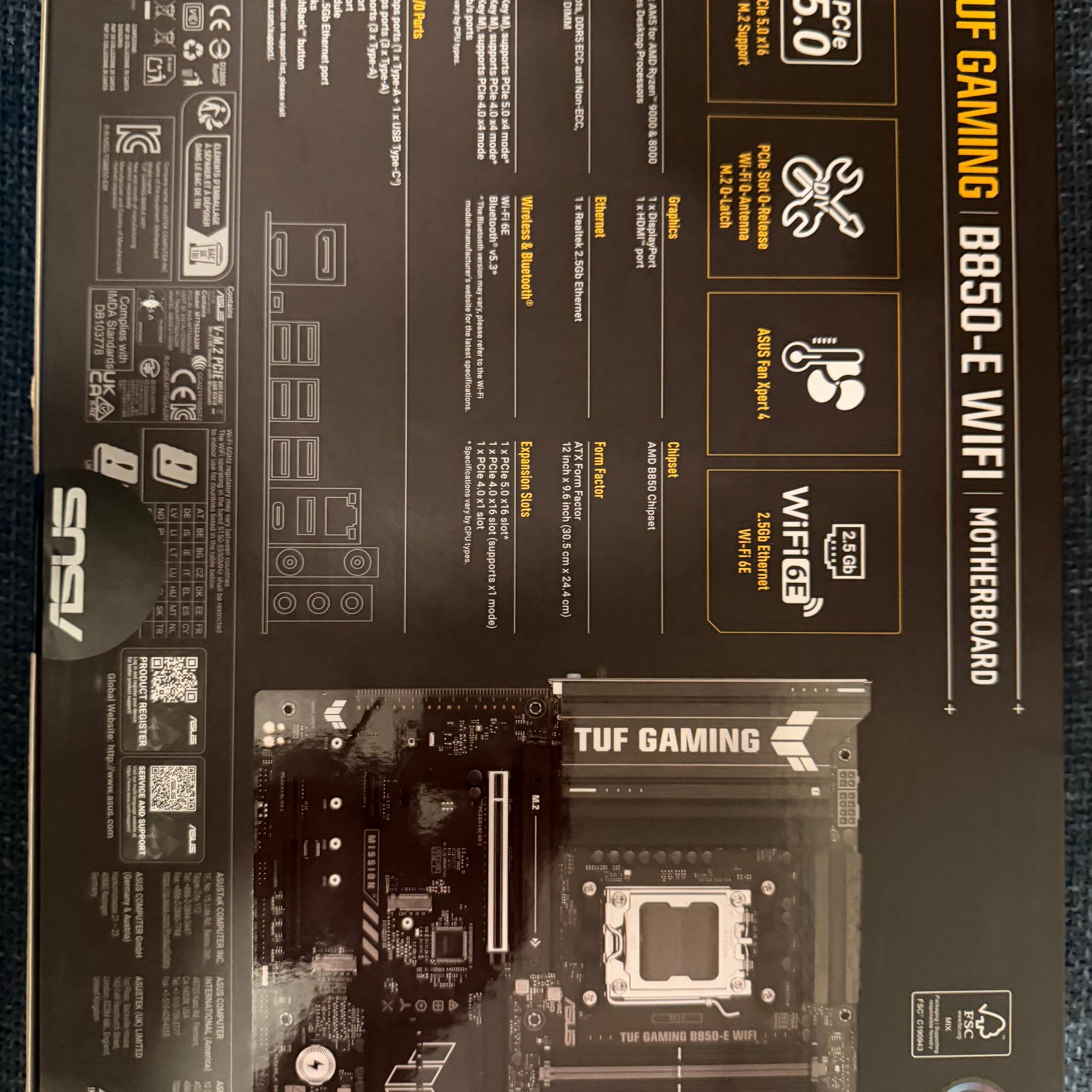 ASUS TUF Gaming B850-E WIFI Motherboard - Factory Sealed