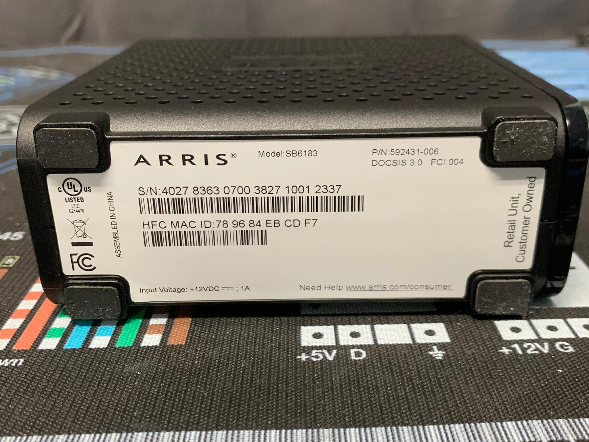 Arris Surfboard SB6183 Modem