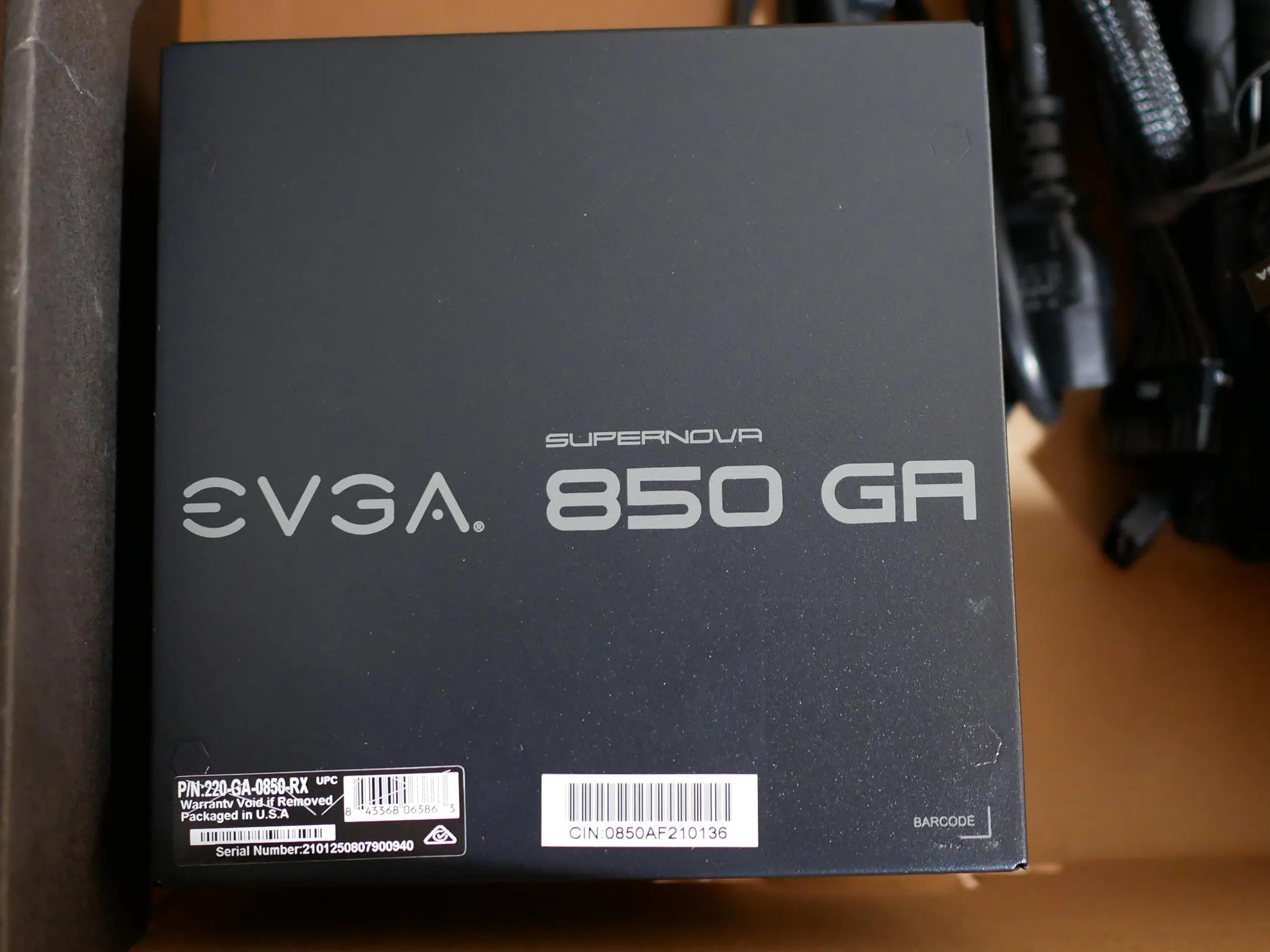 EVGA SuperNOVA 850 GA, 80 Plus Gold 850W, Fully Modular, Eco Mode, Power Supply 220-GA-0850-RX