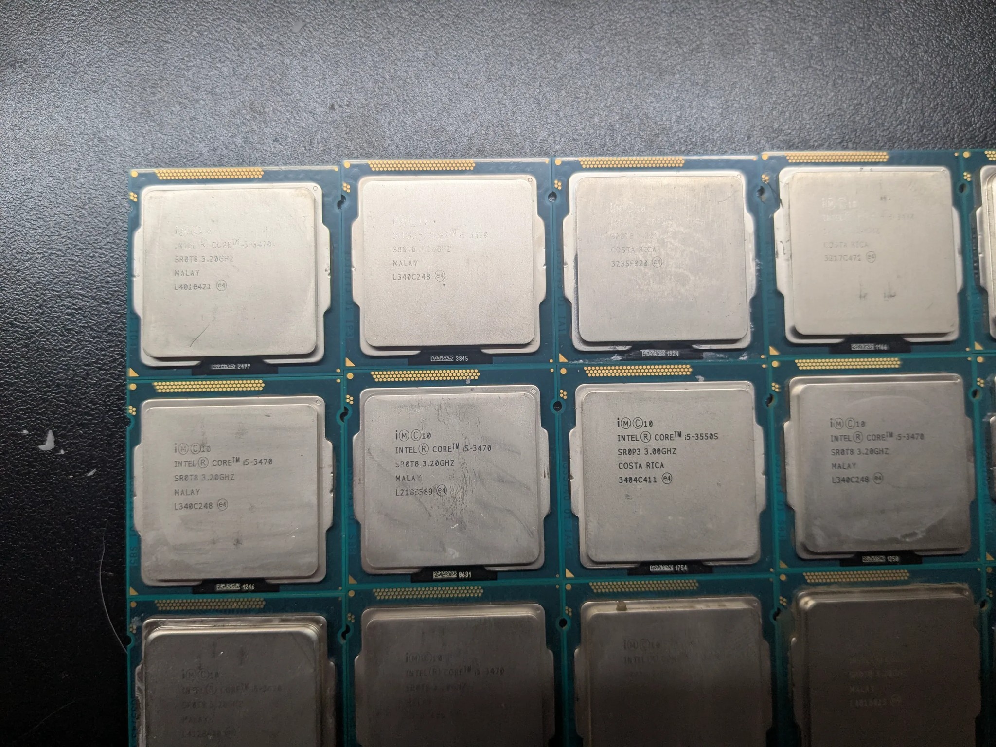 Lot of 27, mixed 1155 i5 Quad core CPUs, 4x 2400, 1x 3550S, 20x 3470, 2x 3570