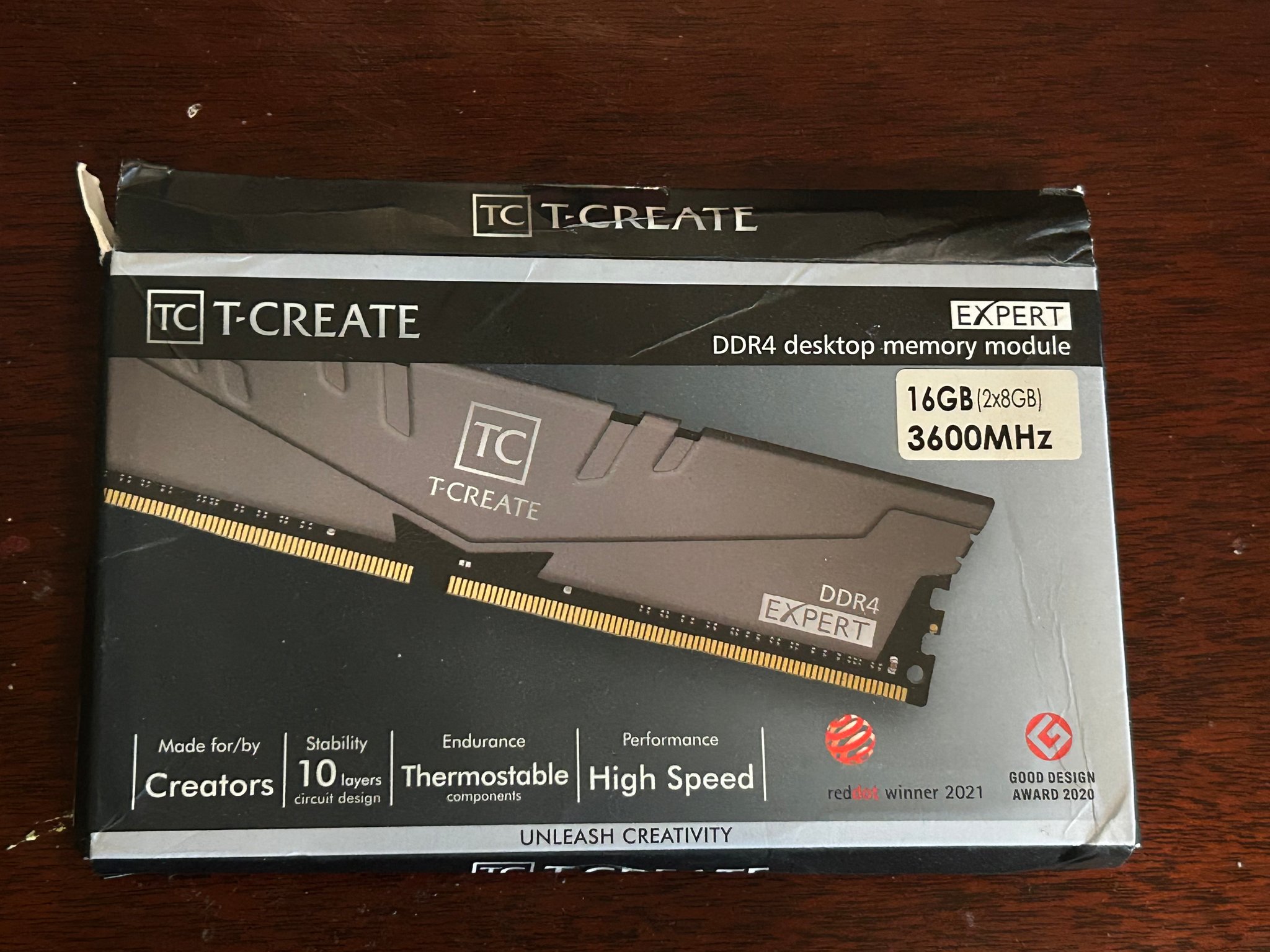 TEAMGROUP T-Create Expert overclocking RAM 10L DDR4 16GB Kit (2 x 8GB) 3600MHz