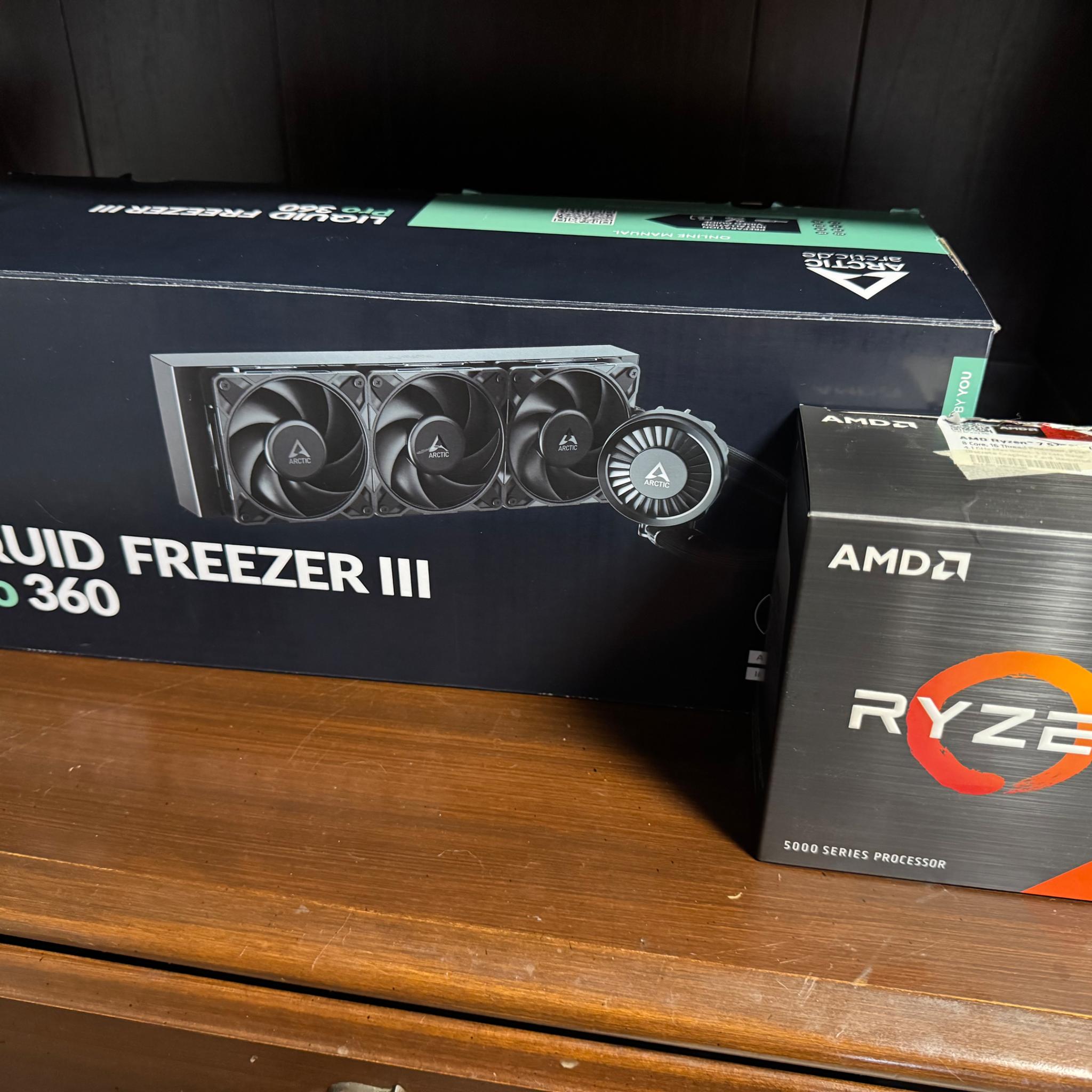 AMD 5700X3D and Arctic liquid freezer pro III AIO.