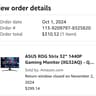 ASUS ROG Strix 32”Gaming Monitor (XG32AQ) - QHD (2560 x 1440) 175Hz Refresh Rate, G-SYNC, 1ms Reapon