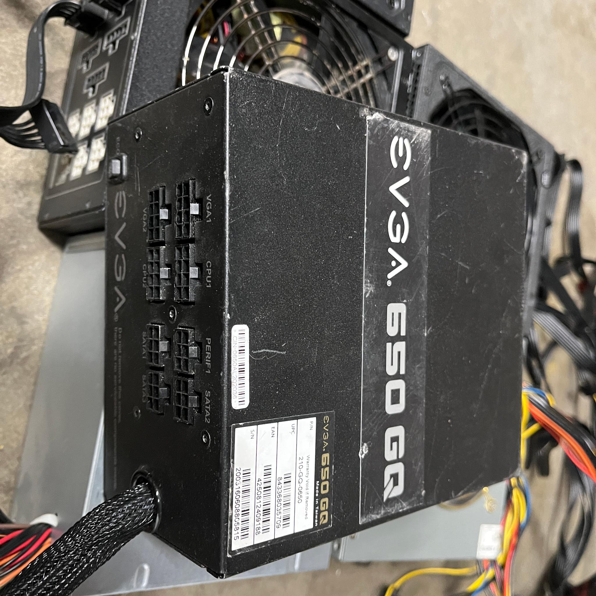 Lot of 6 ATX Desktop Power Supply 400w-1000w Cooler Master, EVGA, and More - Not Working, As‑Is