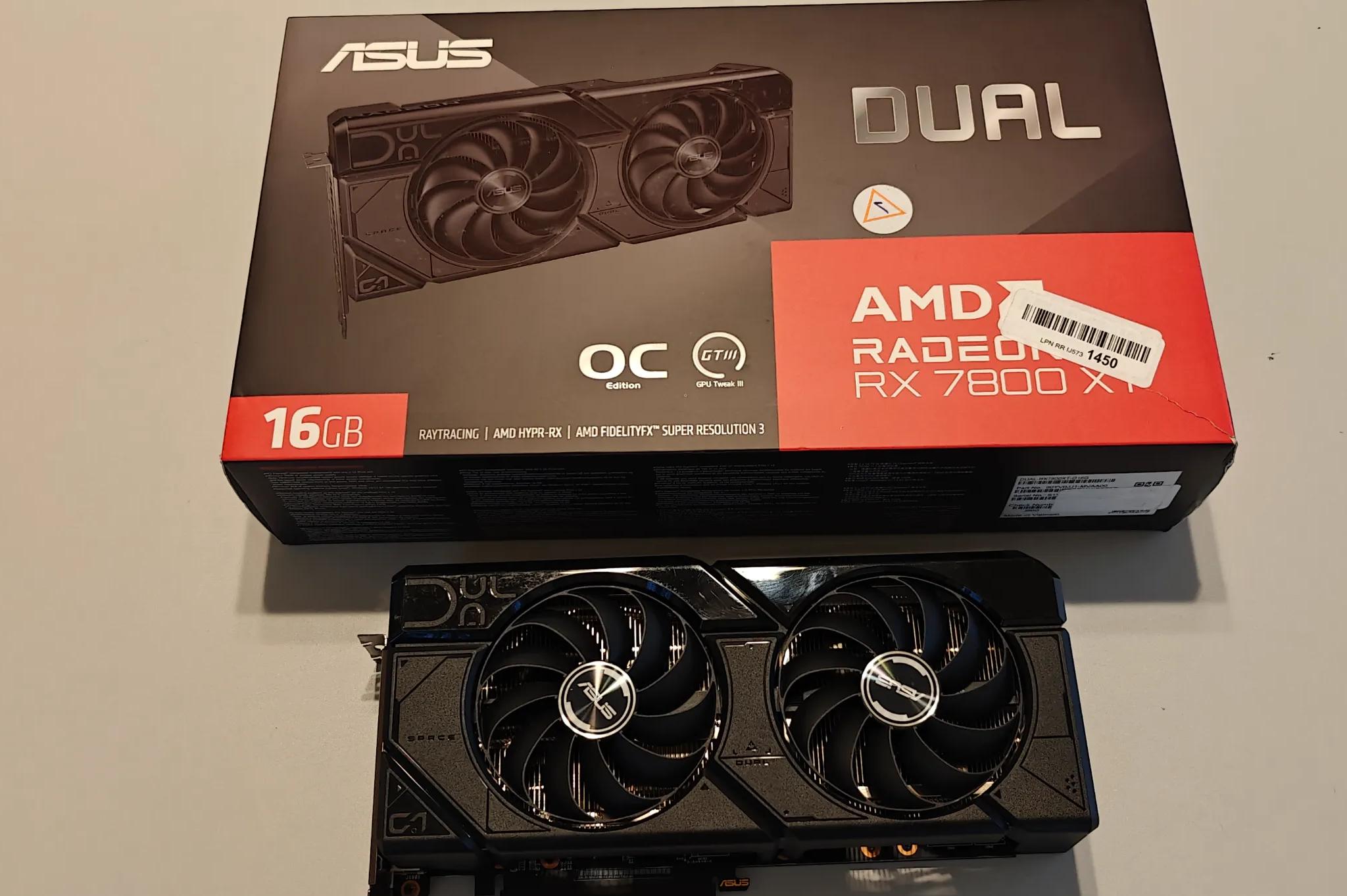 ASUS Dual Radeon RX 7800 XT OC Edition 16GB GDDR6