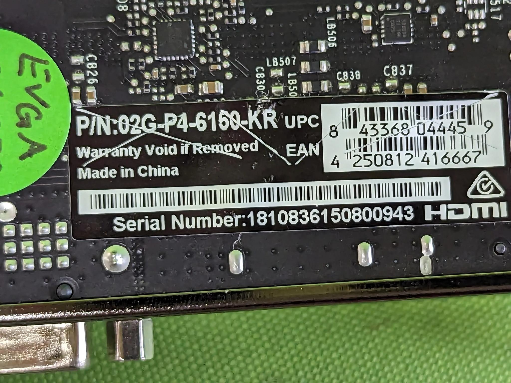 EVGA Geforce GTX 1050 (02G-P4-6150-KR) 2GB Graphics Card