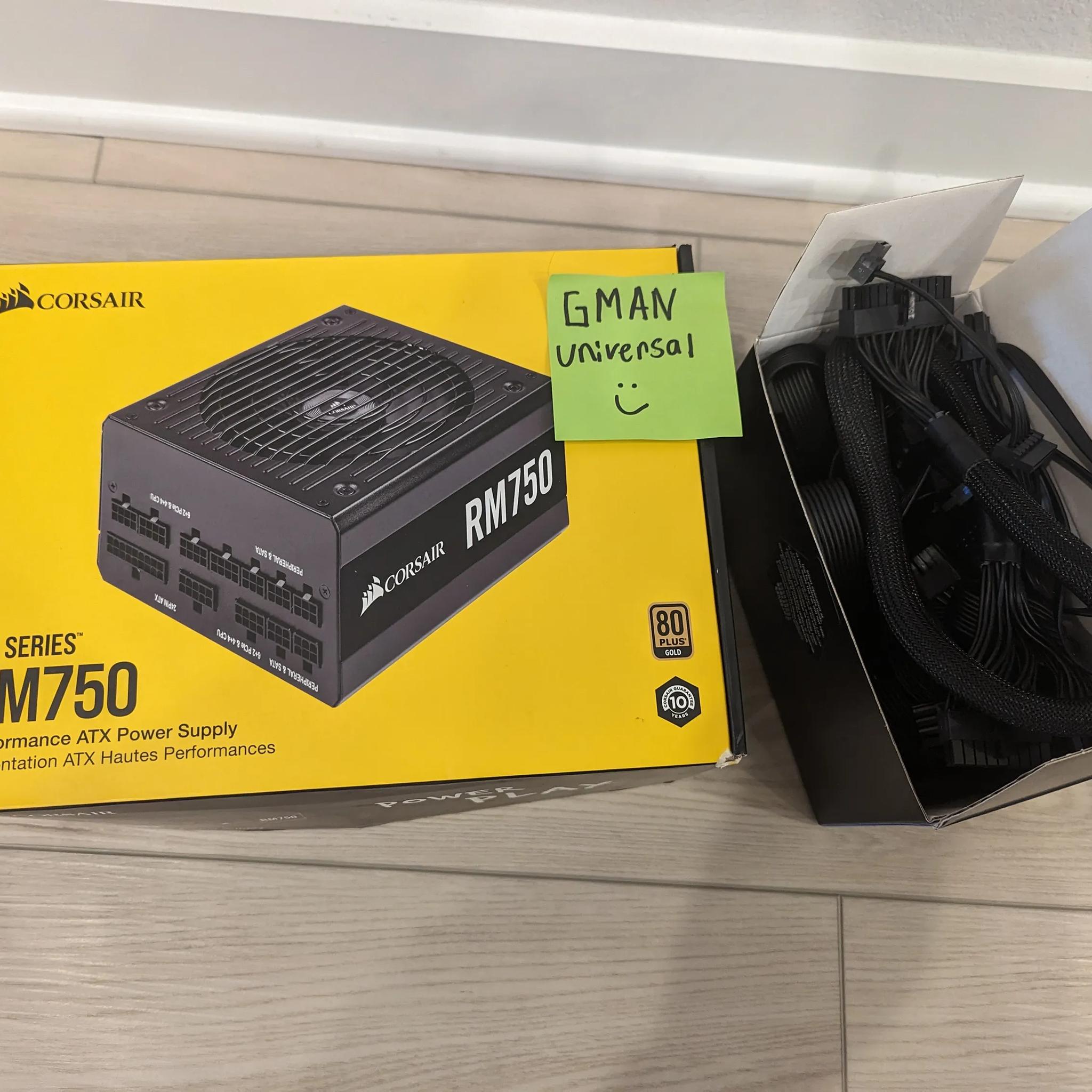 Corsair RM Series, RM750, 750 Watt, 80+ Gold Certified, Fully Modular Power Supply