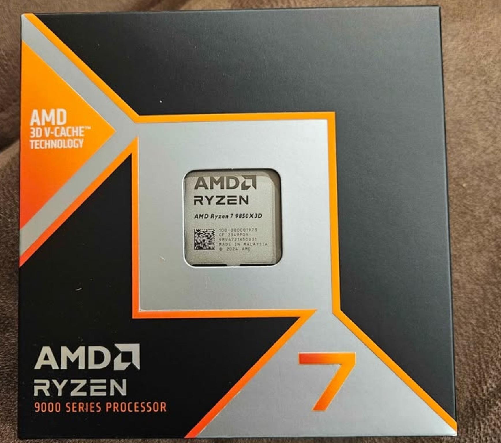 NEW AMD Ryzen 7 9850X3D Granite Ridge AM5 4.70GHz 8-Core Boxed Processor