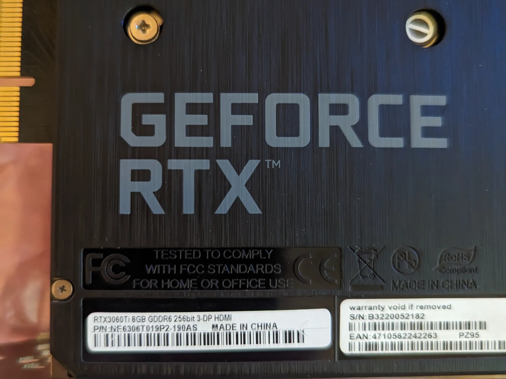 Nvidia RTX 3060ti Palit