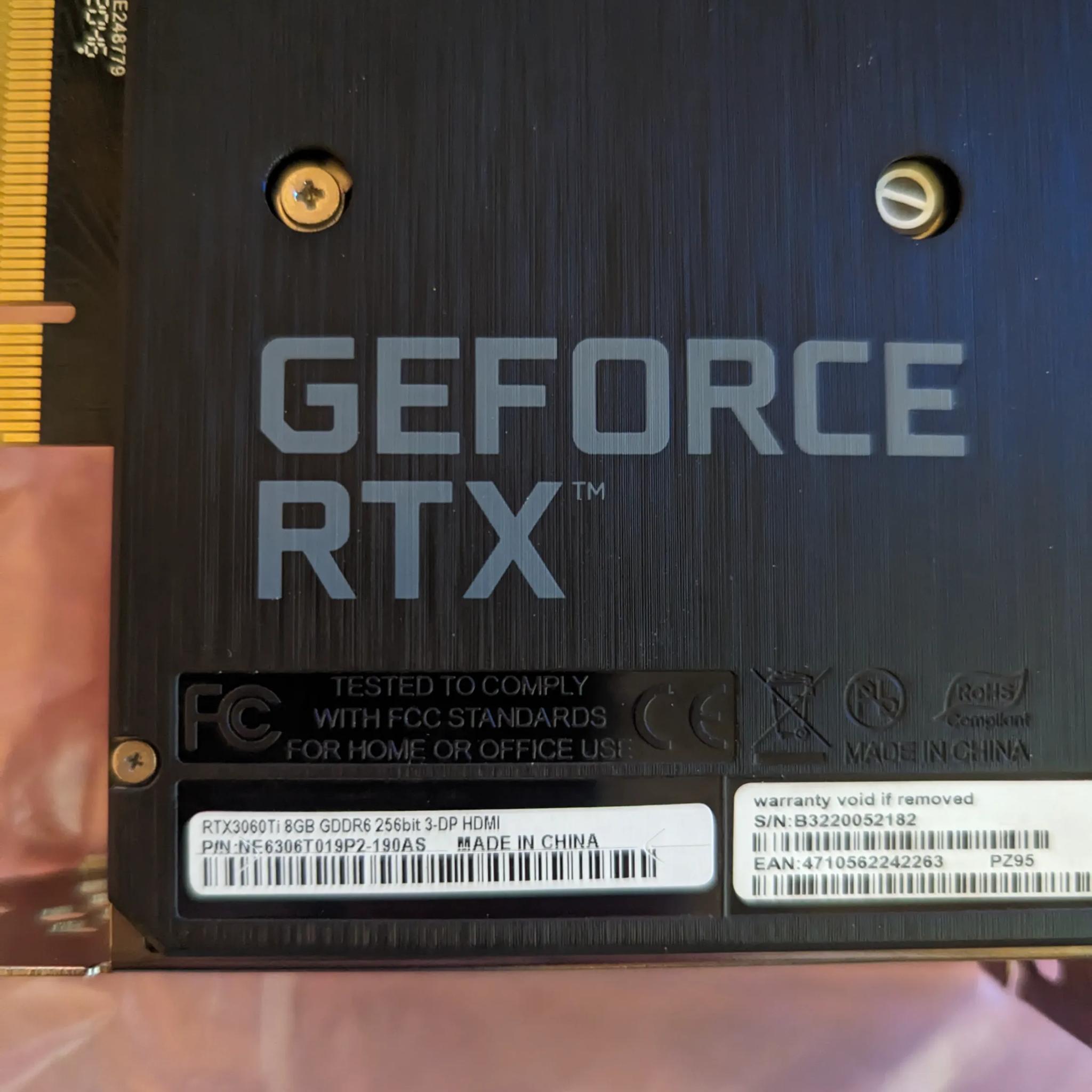 Nvidia RTX 3060ti Palit