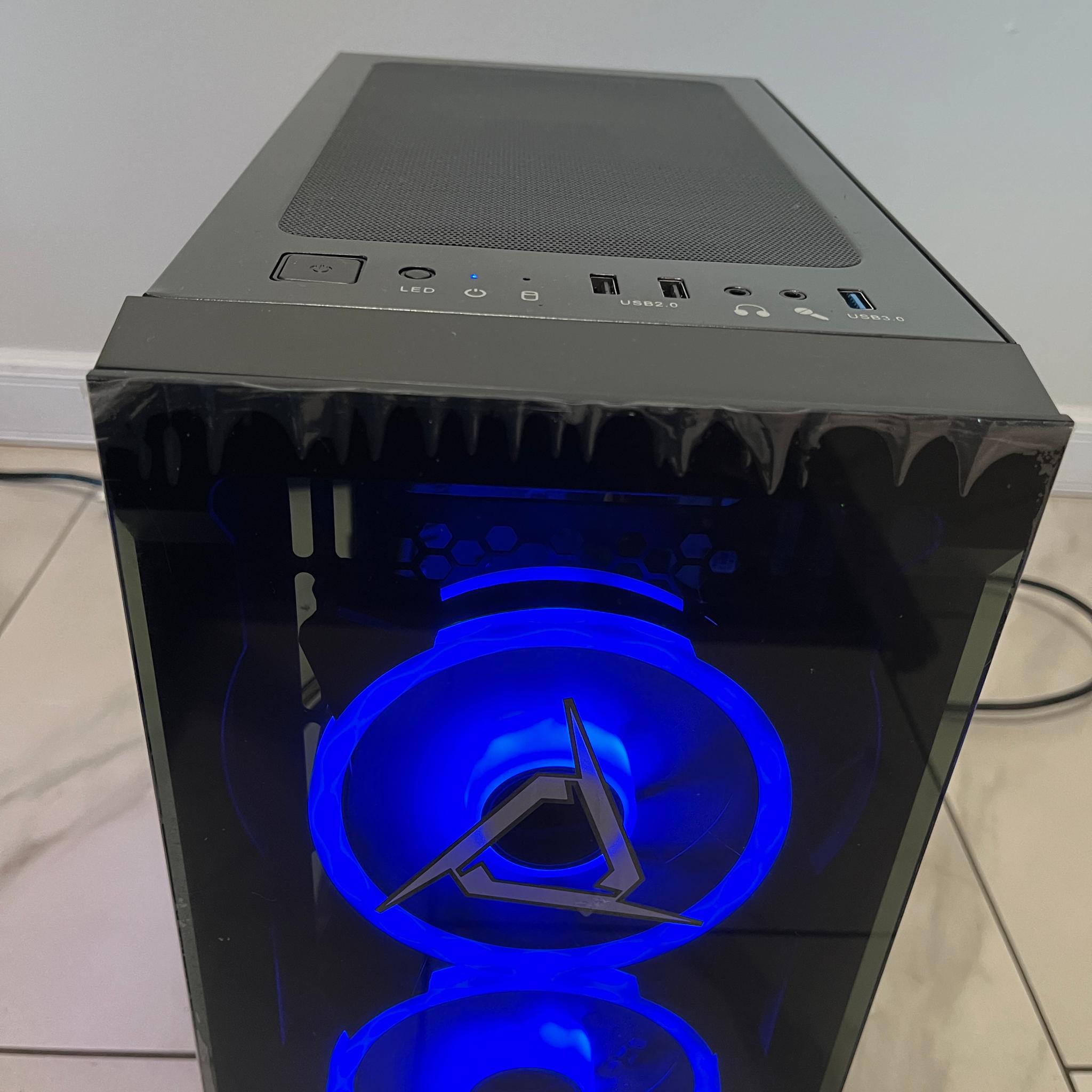 NVIDIA RTX 2060, Intel Core i3-10100, 16GB RAM, 2.2TB Storage, Gaming PC w/ Wi-Fi, BT & RGB Remote