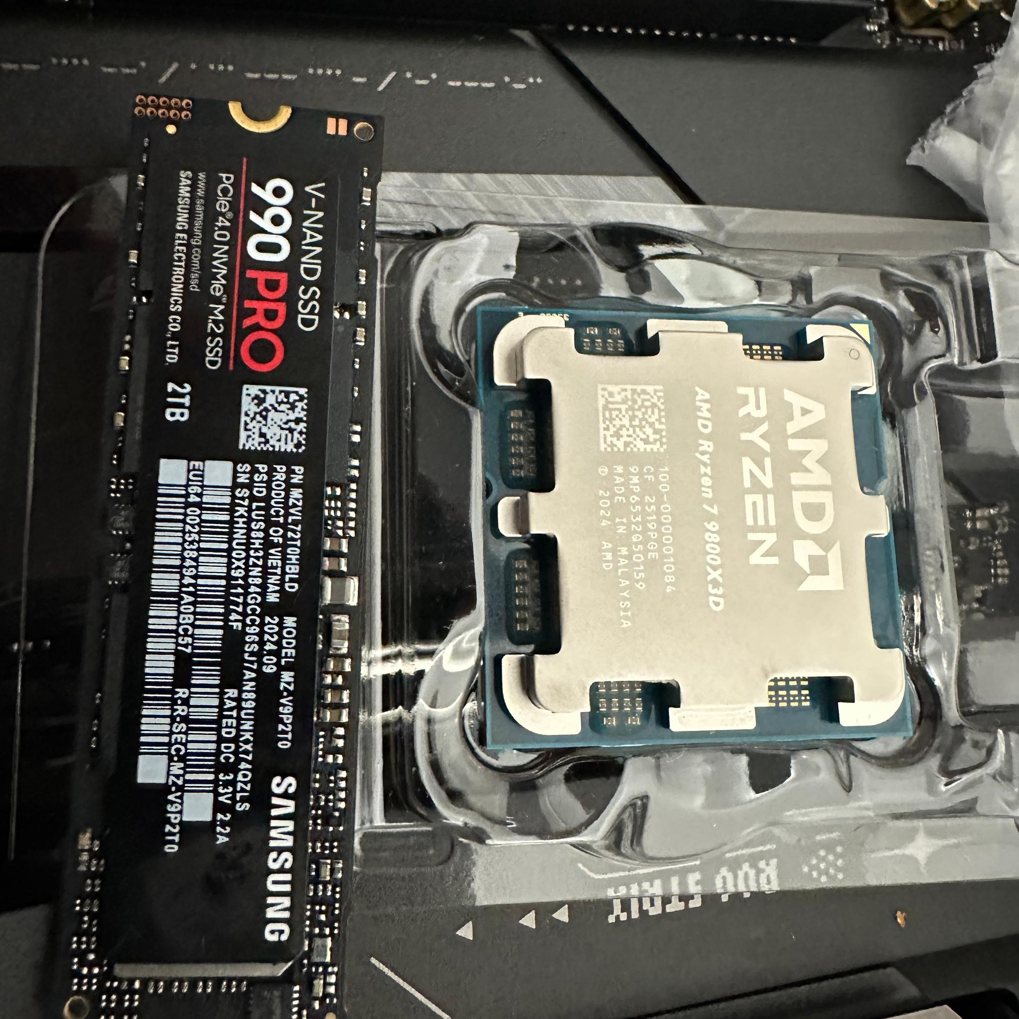 ASUS ROG Strix X870E-E Gaming WiFi AM5 ATX 9800x3d And 990 Pro 2TB
