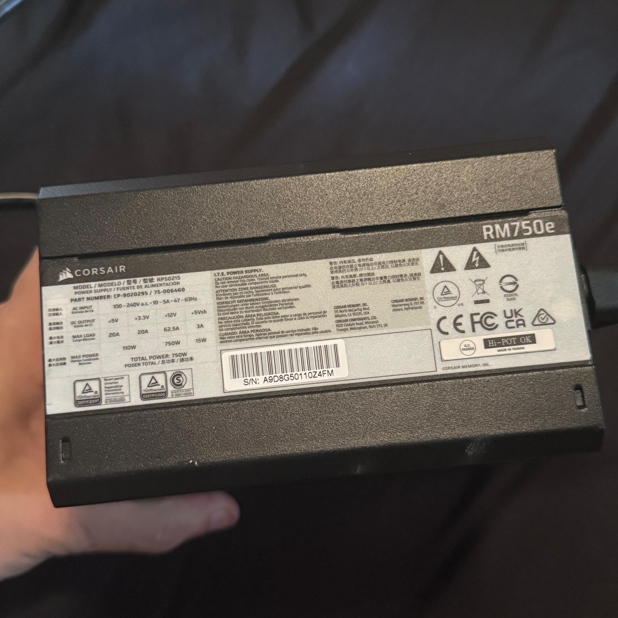RMe Series RM750e Fully Modular Low-Noise ATX Power Supply