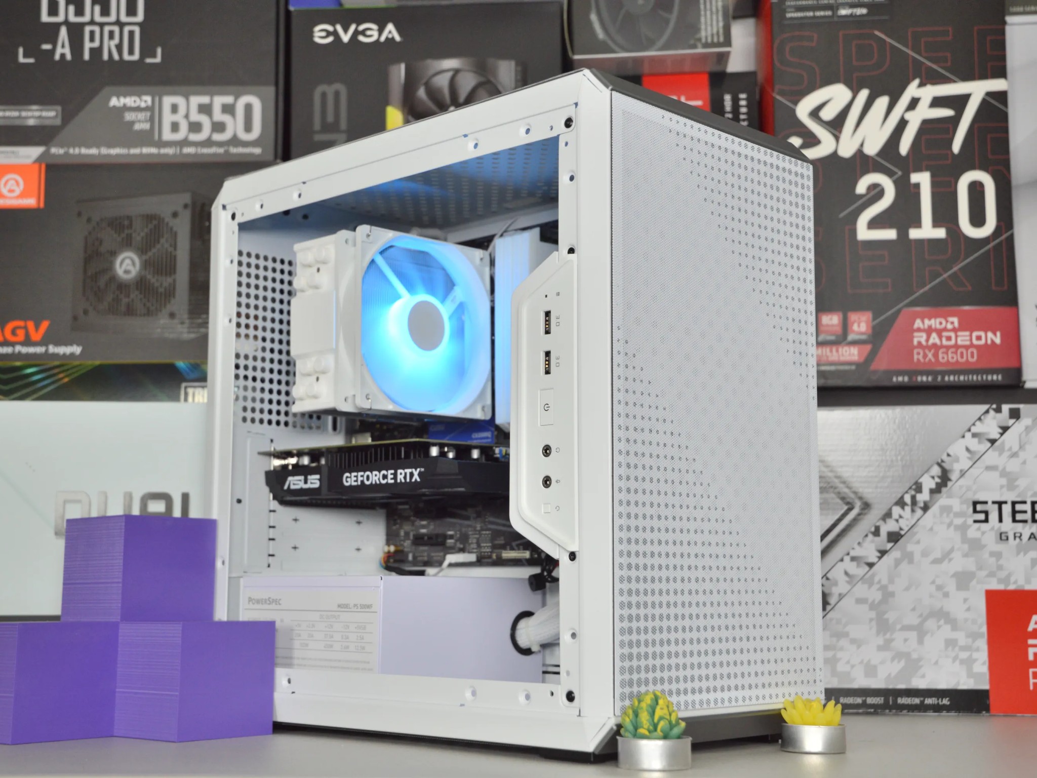 ⬜🟣| RTX 3050 6GB | INTEL i3-10100F | 16GB DDR4 RAM | 1TB NVME SSD | Royal Box |