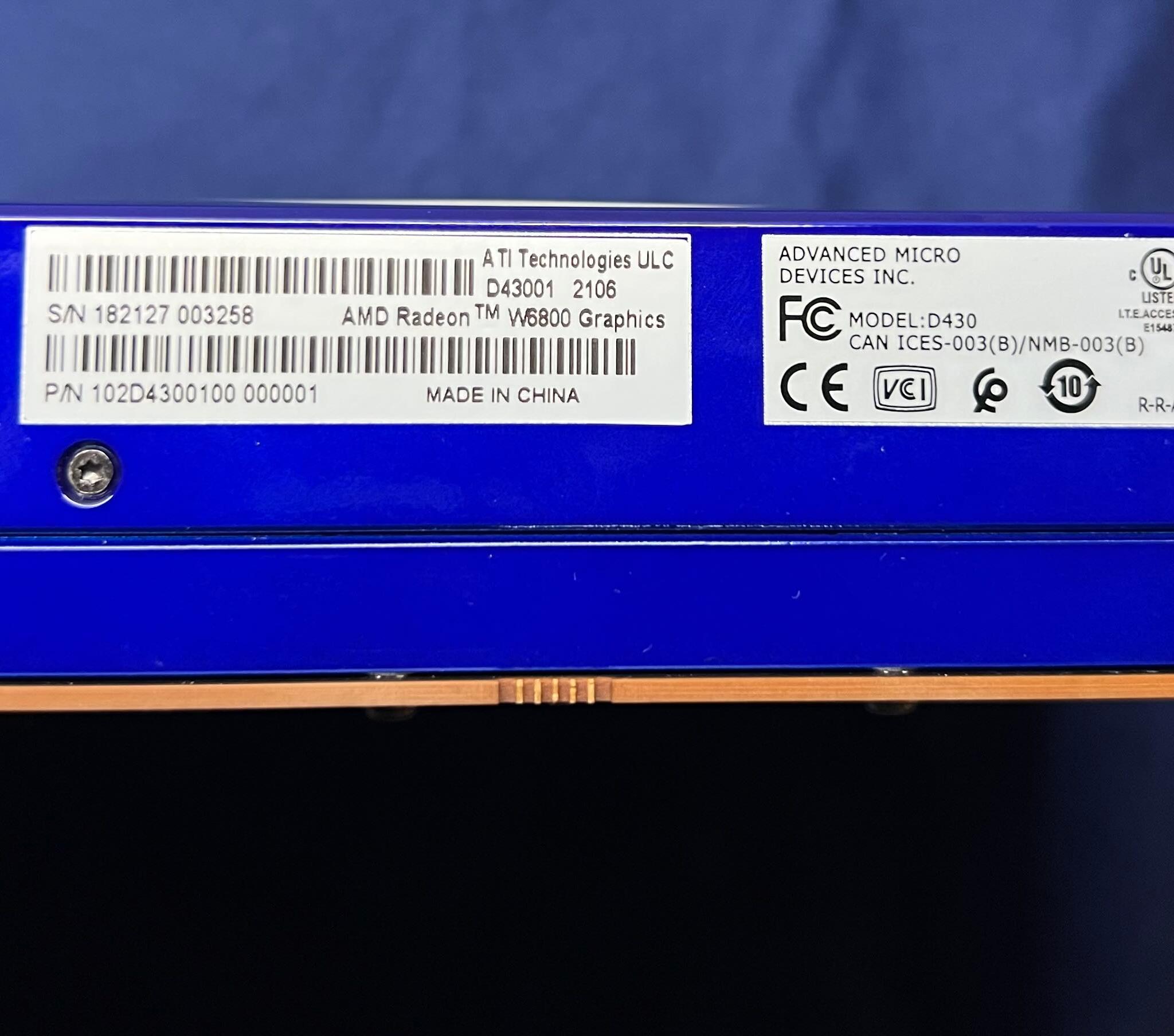 AMD Radeon Pro W6800 32GB Workstation GPU