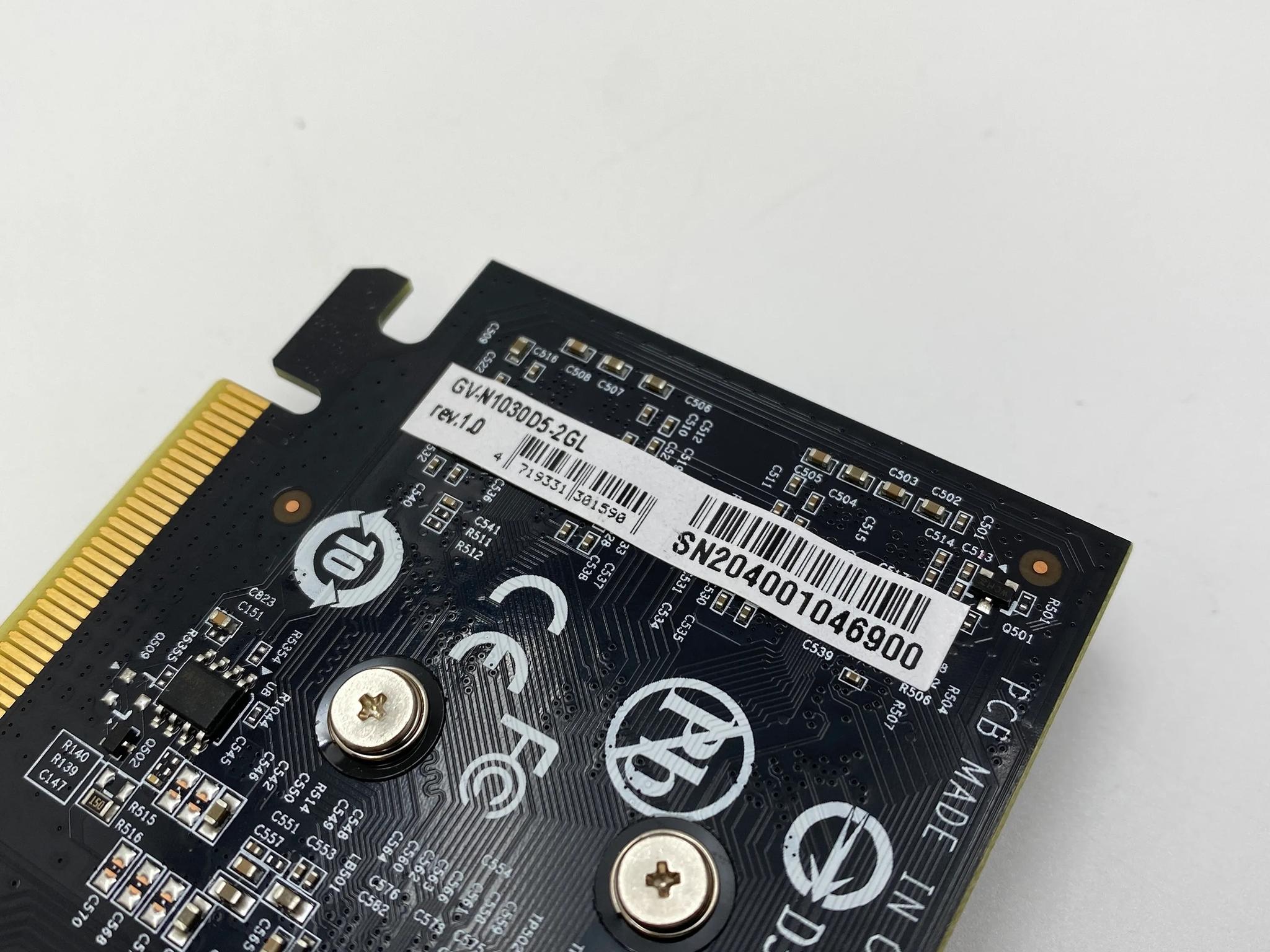 GIGABYTE GeForce GT 1030 2GB GDDR5 PCIE Graphics Card