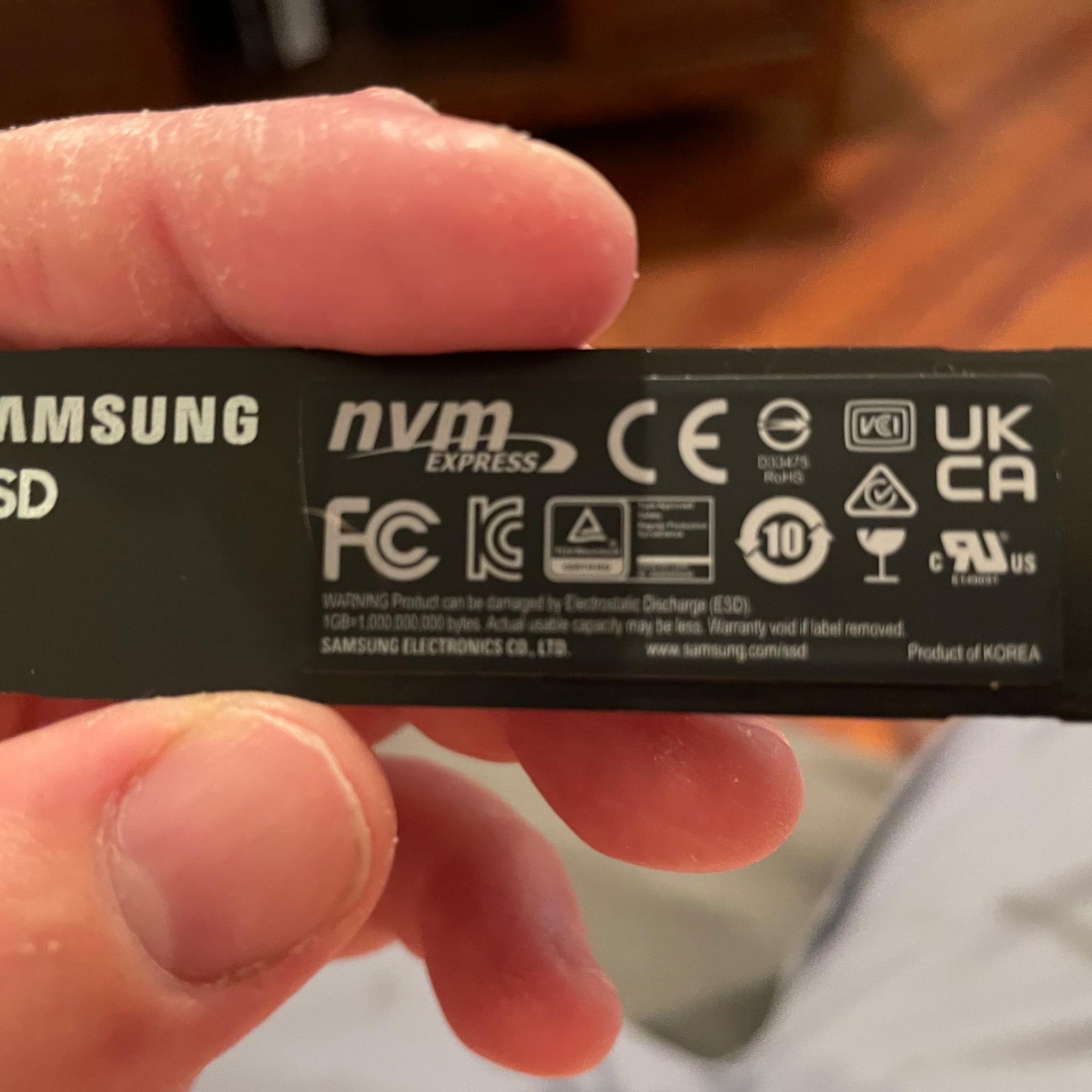 Samsung 980 1TB SSD 