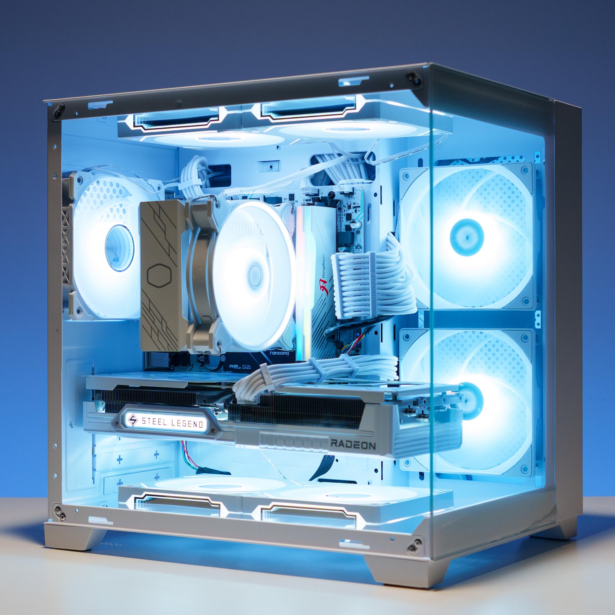 Snow White Gaming PC | Ryzen 5 | RX 9060 XT | 16GB DDR4 RAM | ARGB
