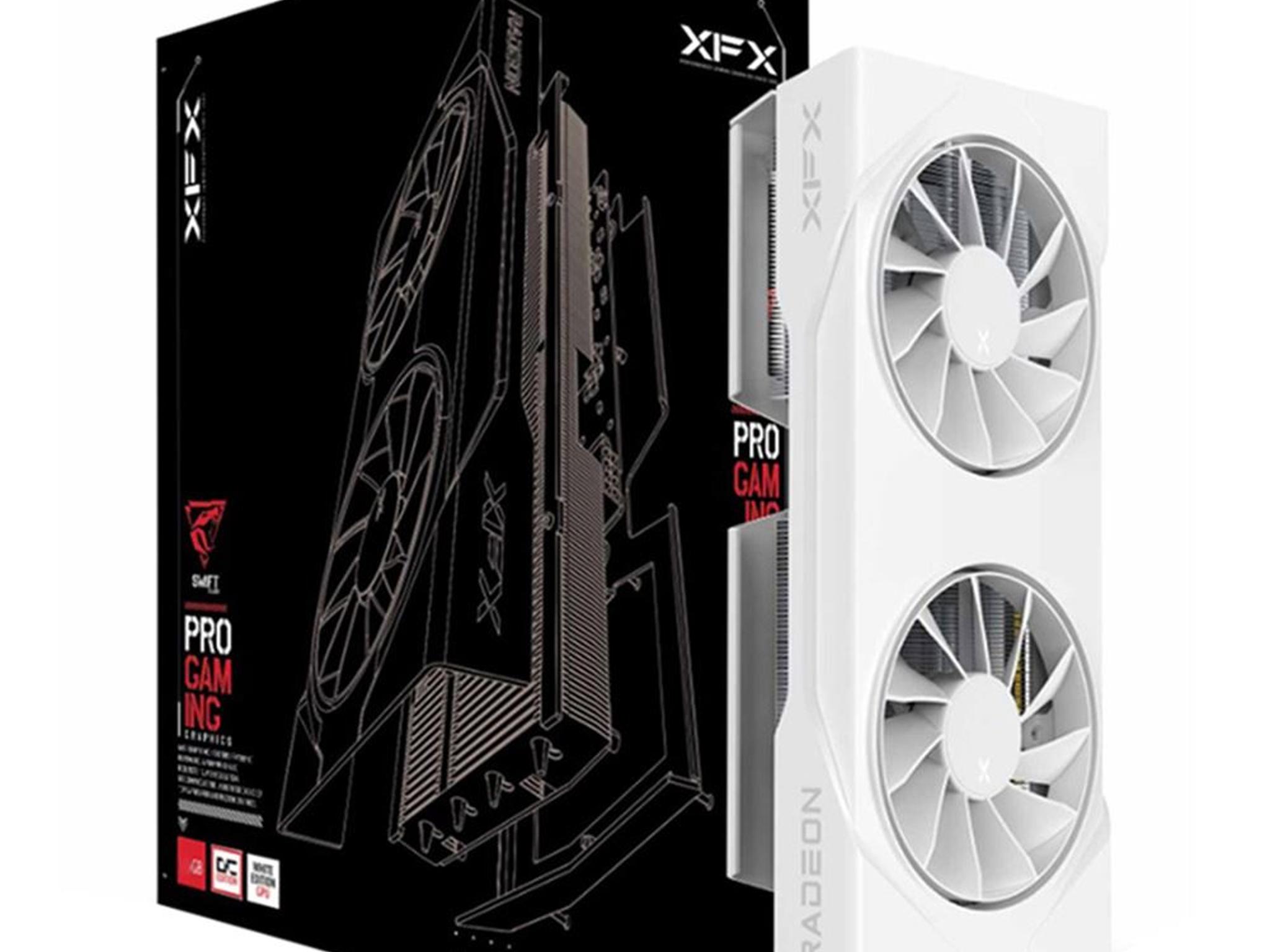 XFX AMD Radeon RX 9060 XT Swift White Overclocked Dual Fan 8GB GDDR6 PCIe 5.0 Graphics Card