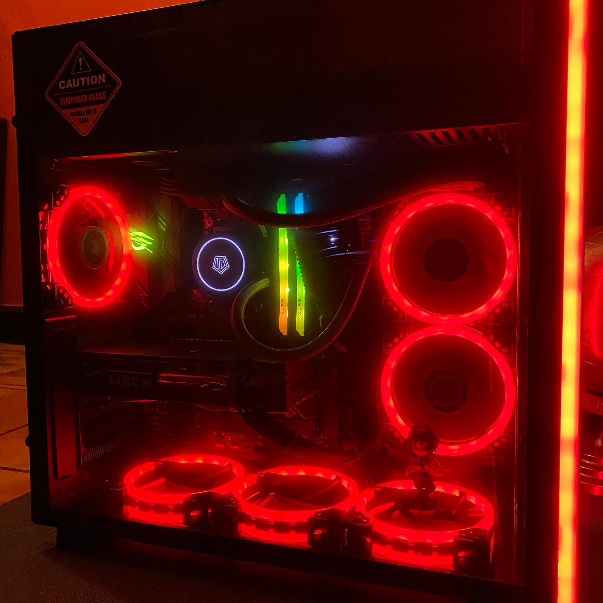 (Liquid💦Cooled)| Ryzen 5 6-Core AMD| RX6600| 16GB XLR8 DDR4 RGB RAM| 500GB NVMe SSD| Windows 11