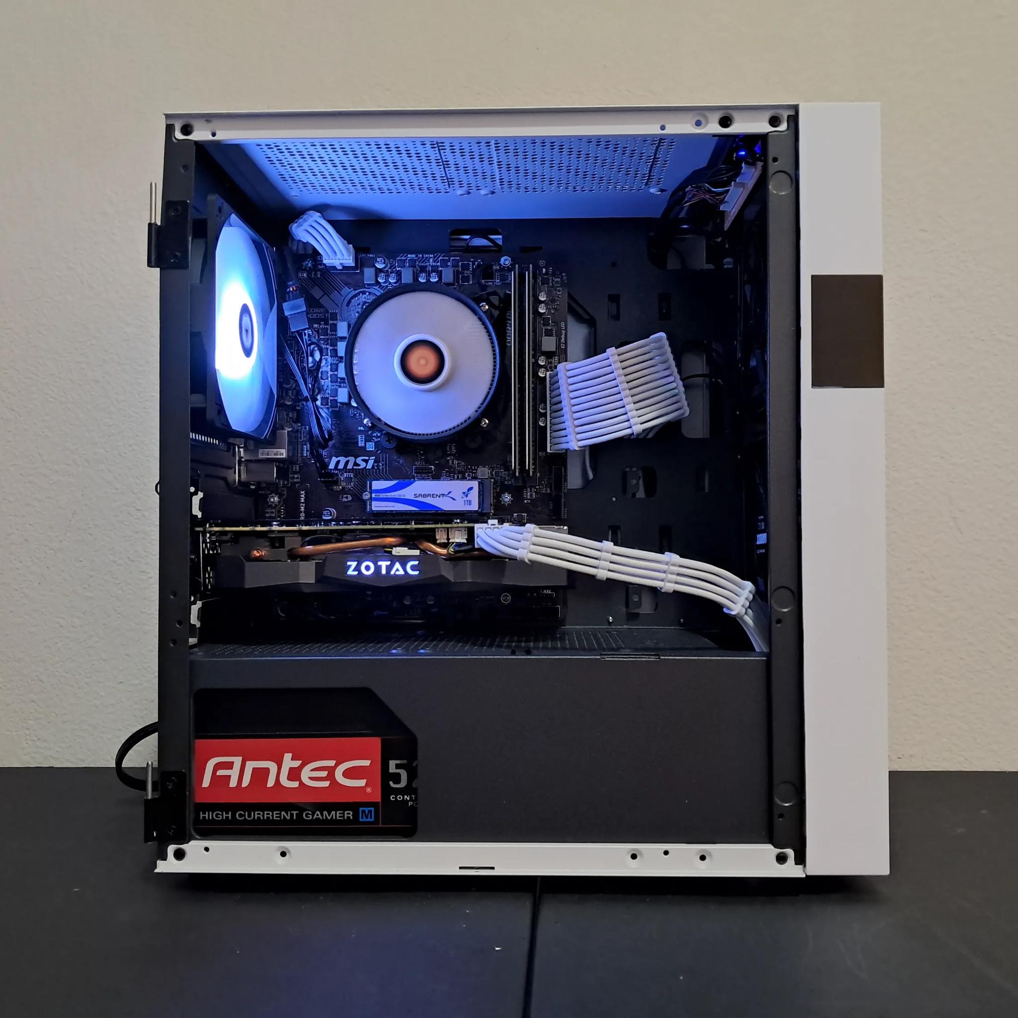 🔴⬜ Aesthetic Gaming PC ⬜🔴Nvidia GTX 1070 Ti | Ryzen 5 1600 (6C/12T) | 1TB SSD | 16GB DDR4-3200