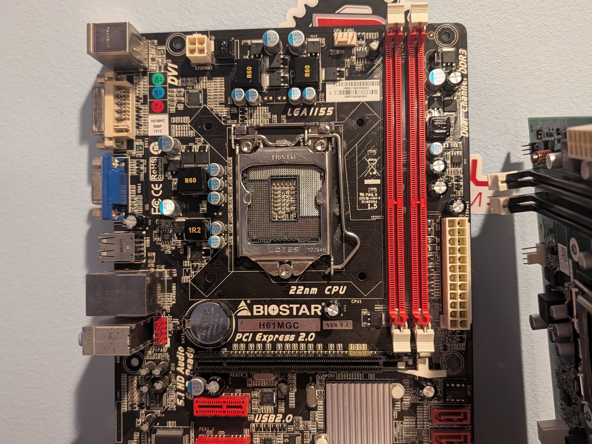 Gaming biostar LGA 1155 motherboard