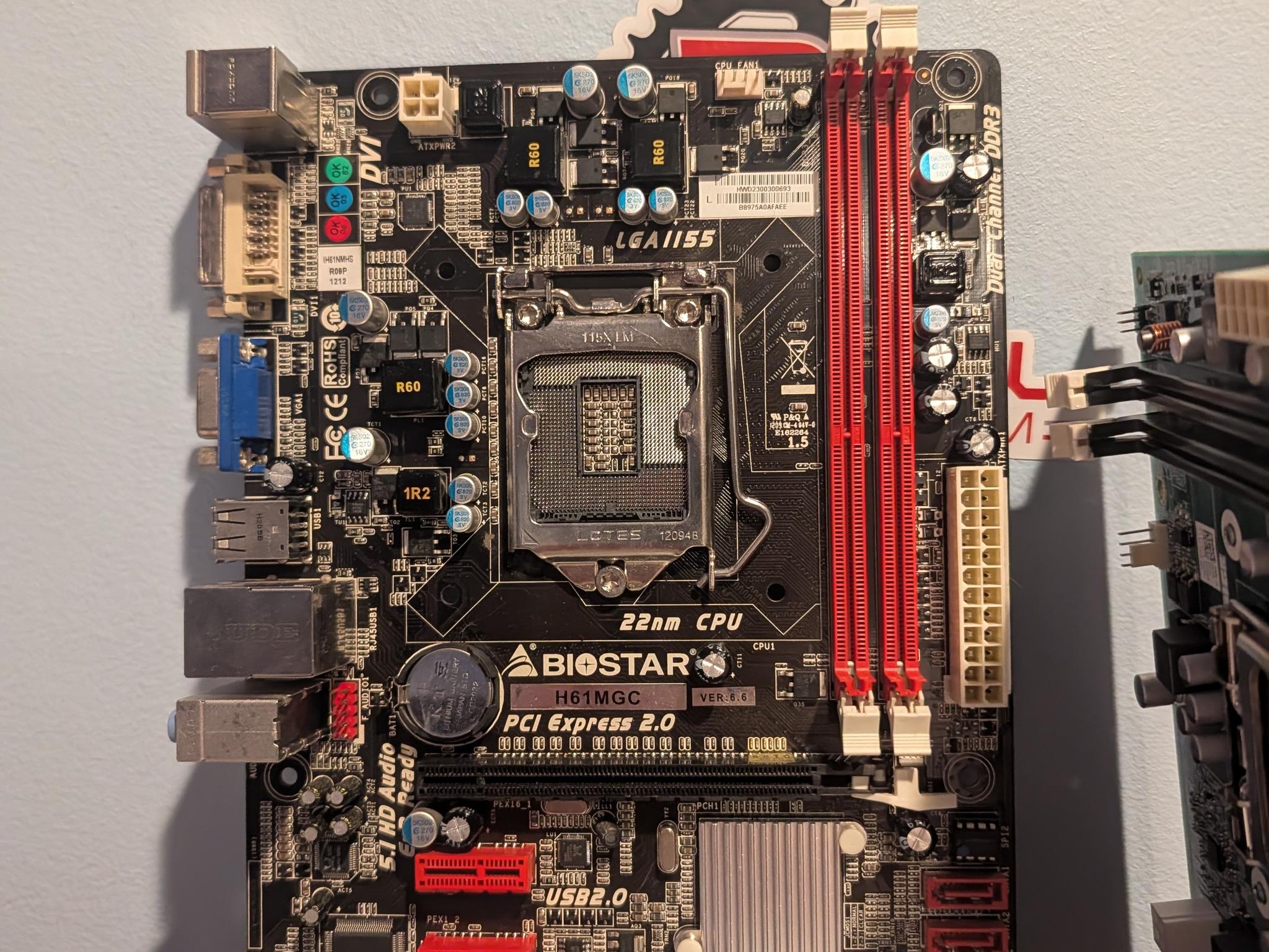 Gaming biostar LGA 1155 motherboard