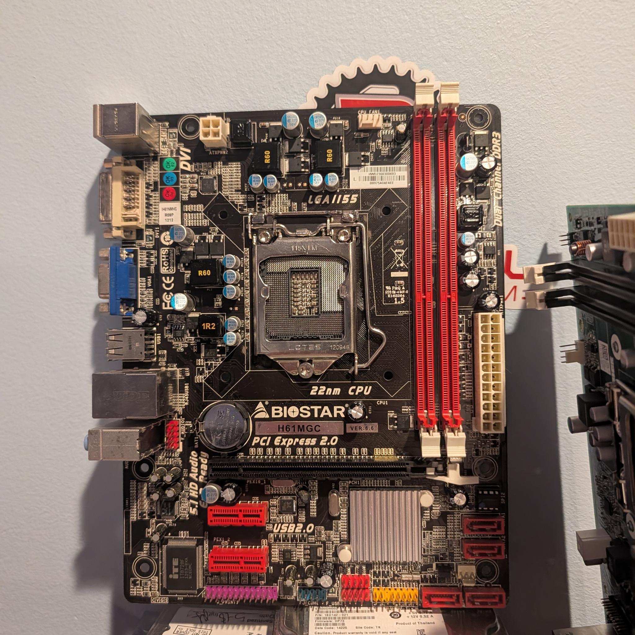 Gaming biostar LGA 1155 motherboard