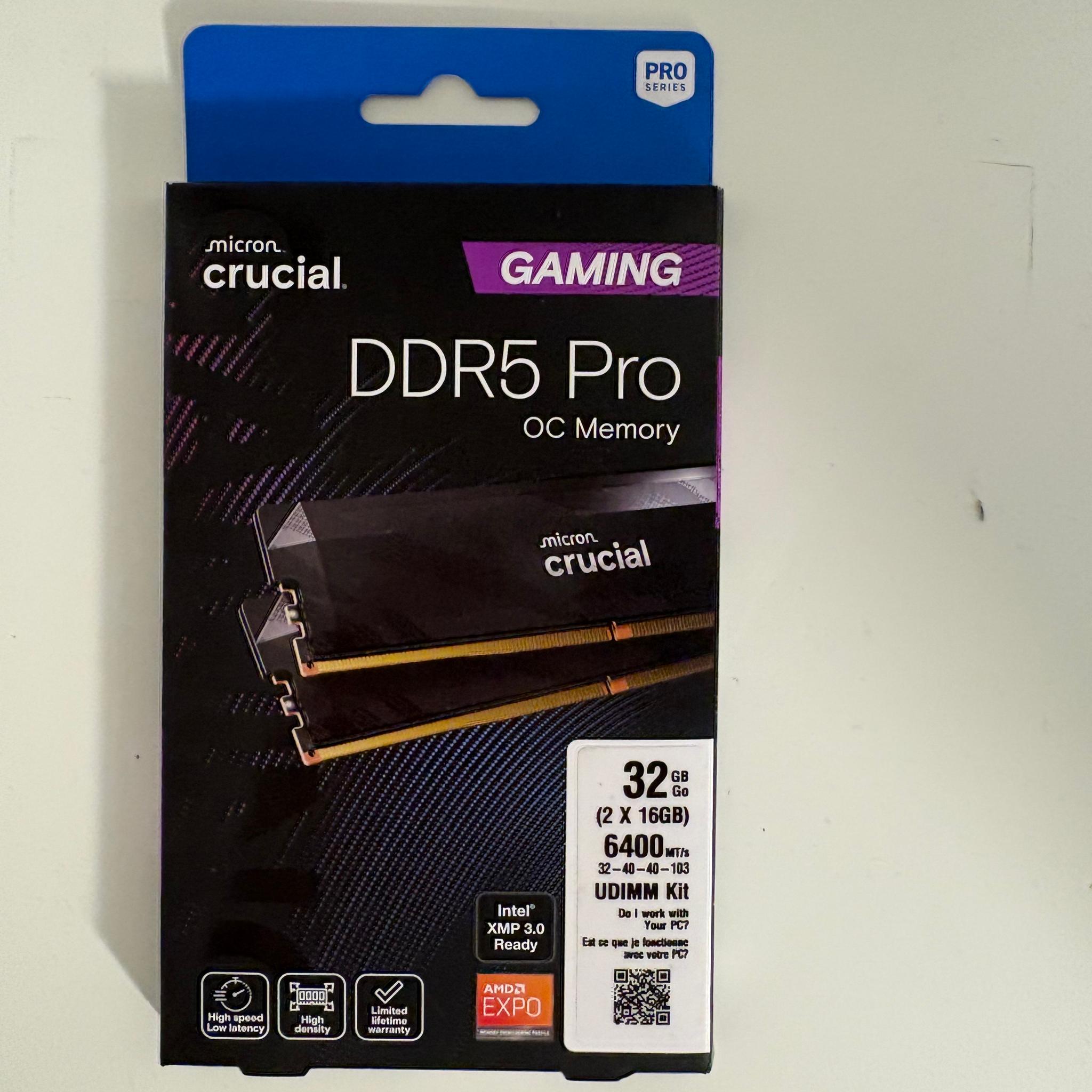 Crucial Pro DDR5 6400 MT/s CL32