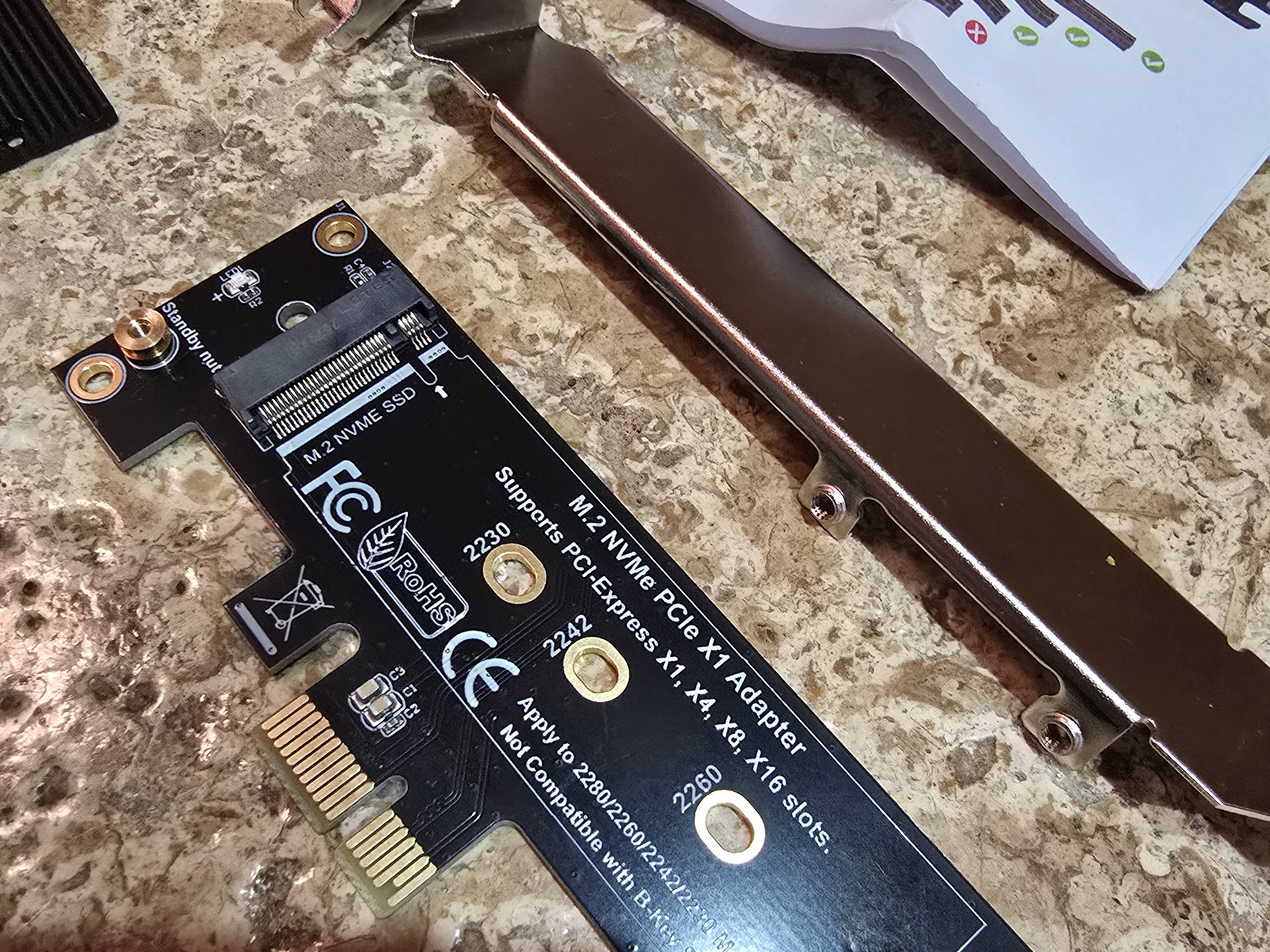 M.2 NVME to PCIe 3.0/4.0 x4 Adapter NVME/AHCI SSD to PCIe Expansion Card with Aluminum Heatsink