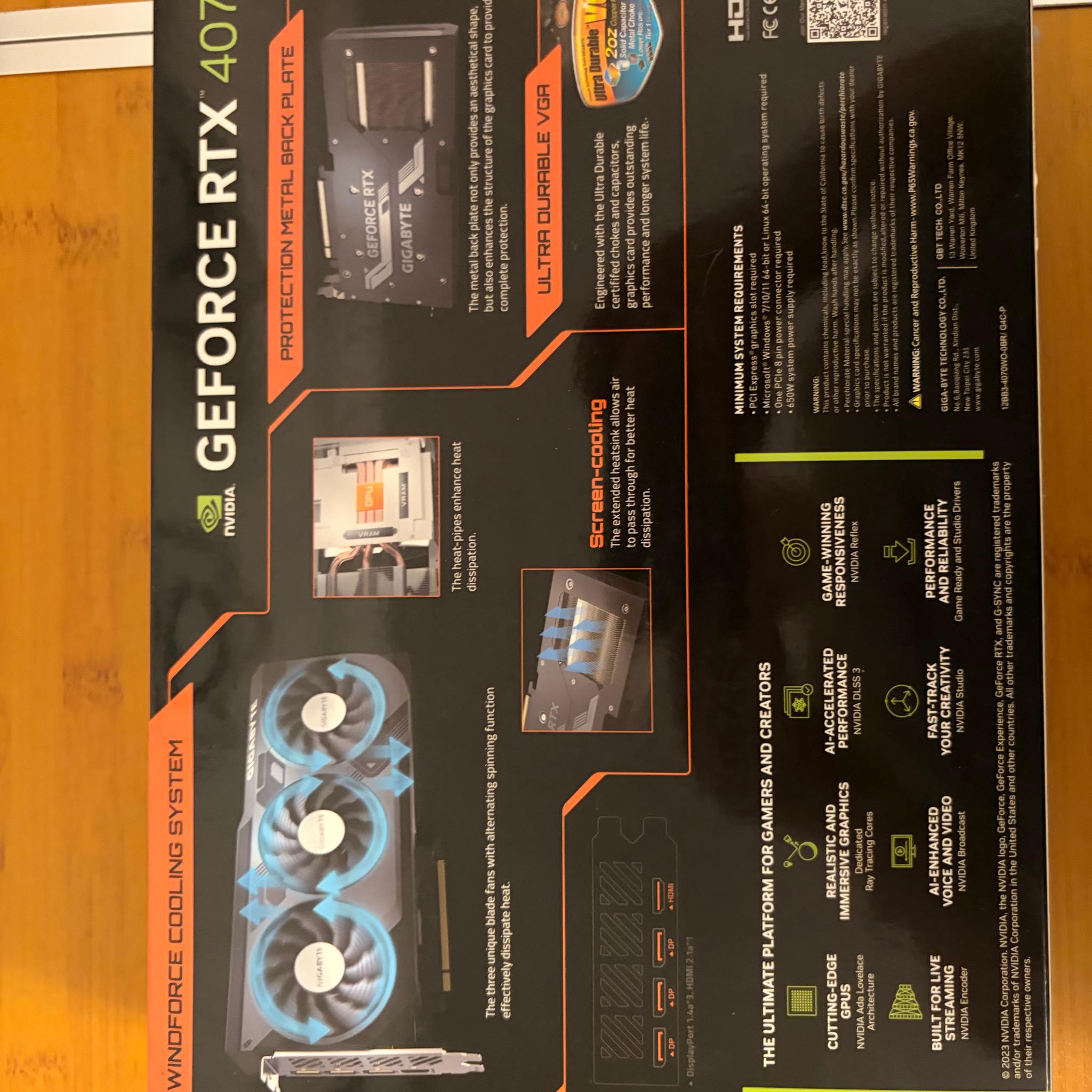 GIGABYTE WINDFORCE OC GeForce RTX 4070