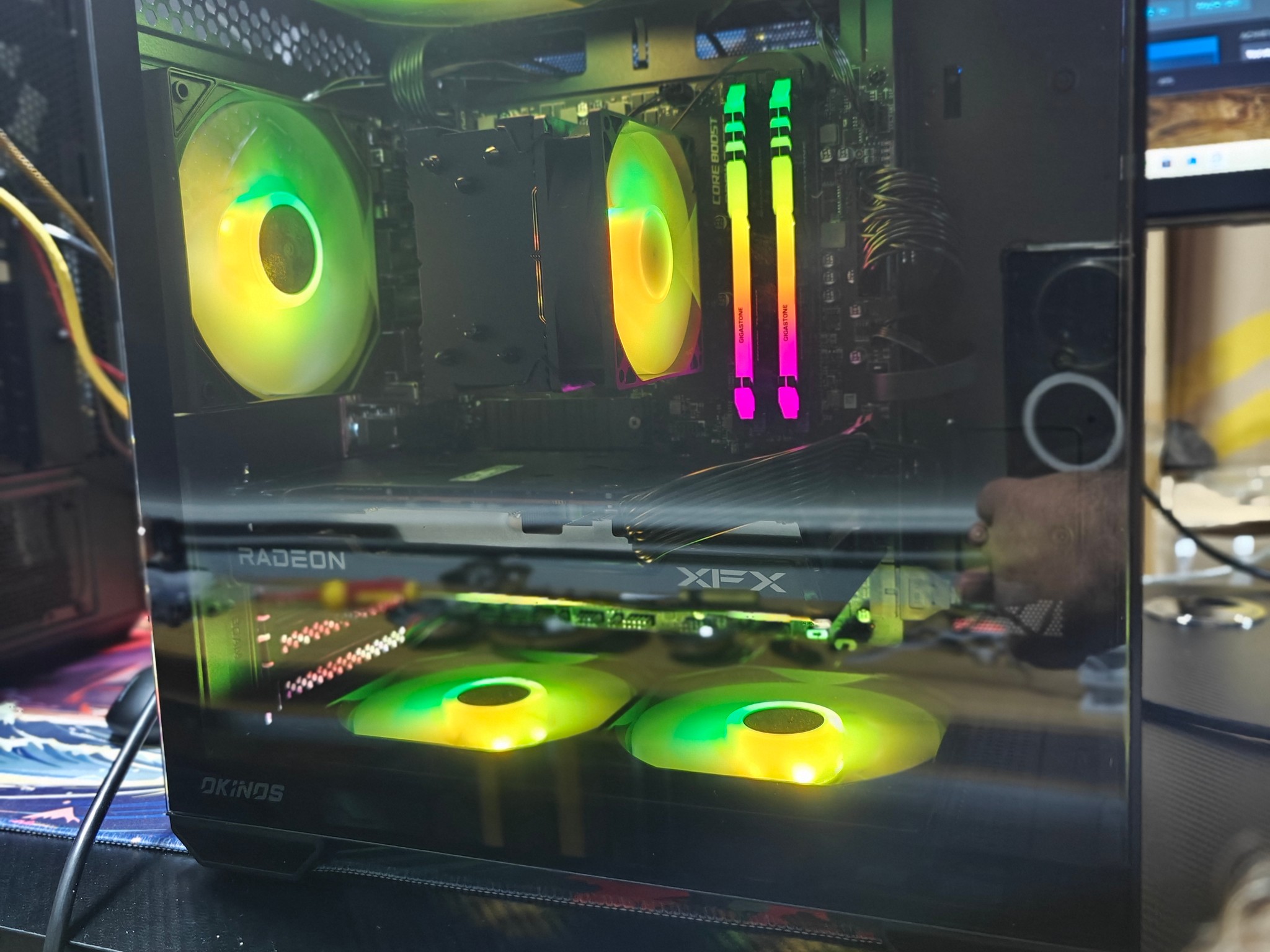 1080P/1440P OKINOS GAMING PC|AMD RYZEN 7 3700X|XFX AMD RX 7600 8GB|1TB SSD|32GB DDR4|WINDOWS 11 PRO