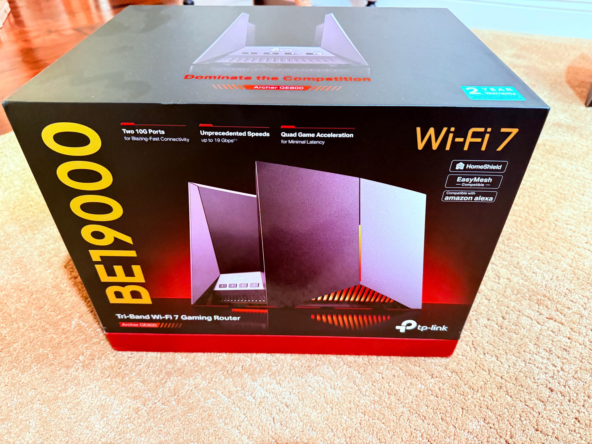 TP-Link Tri-Band BE19000 Wi-Fi 7 Gaming Router Archer GE800 | 12-Stream | 2×10G + 4×2.5G Ports