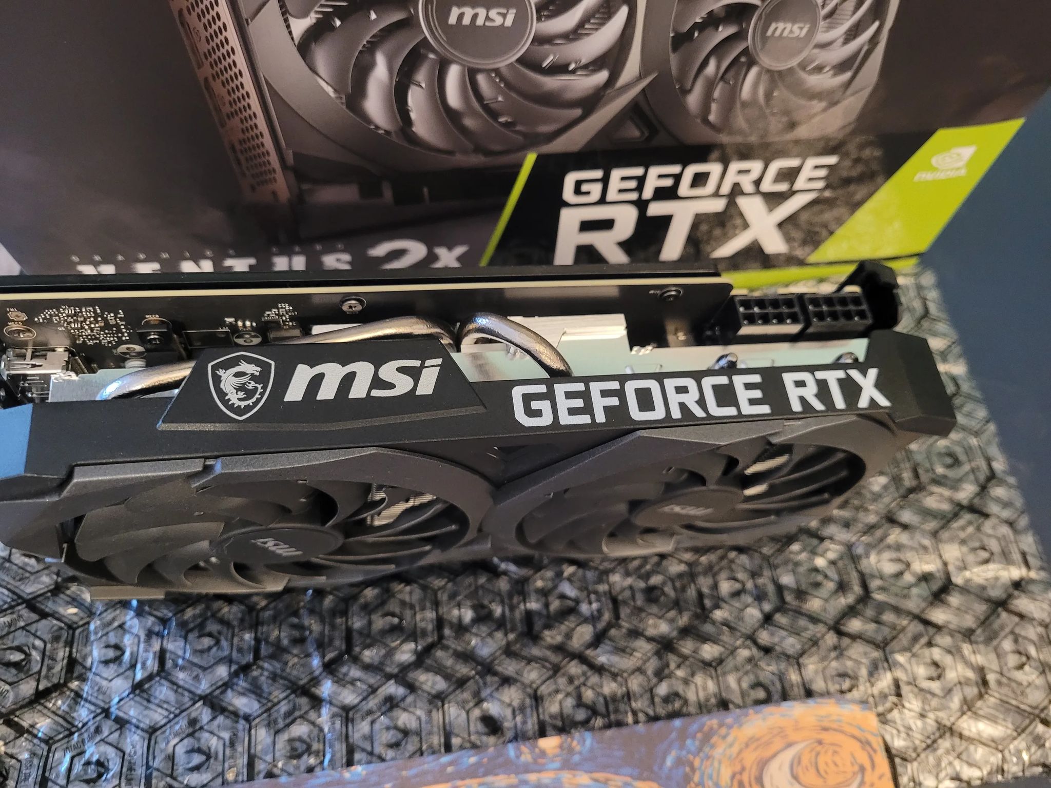 MSI Ventus 2x RTX 3060ti 8GB Non-LHR, Original Box, + V1 Tech ARGB Backplate Add-On
