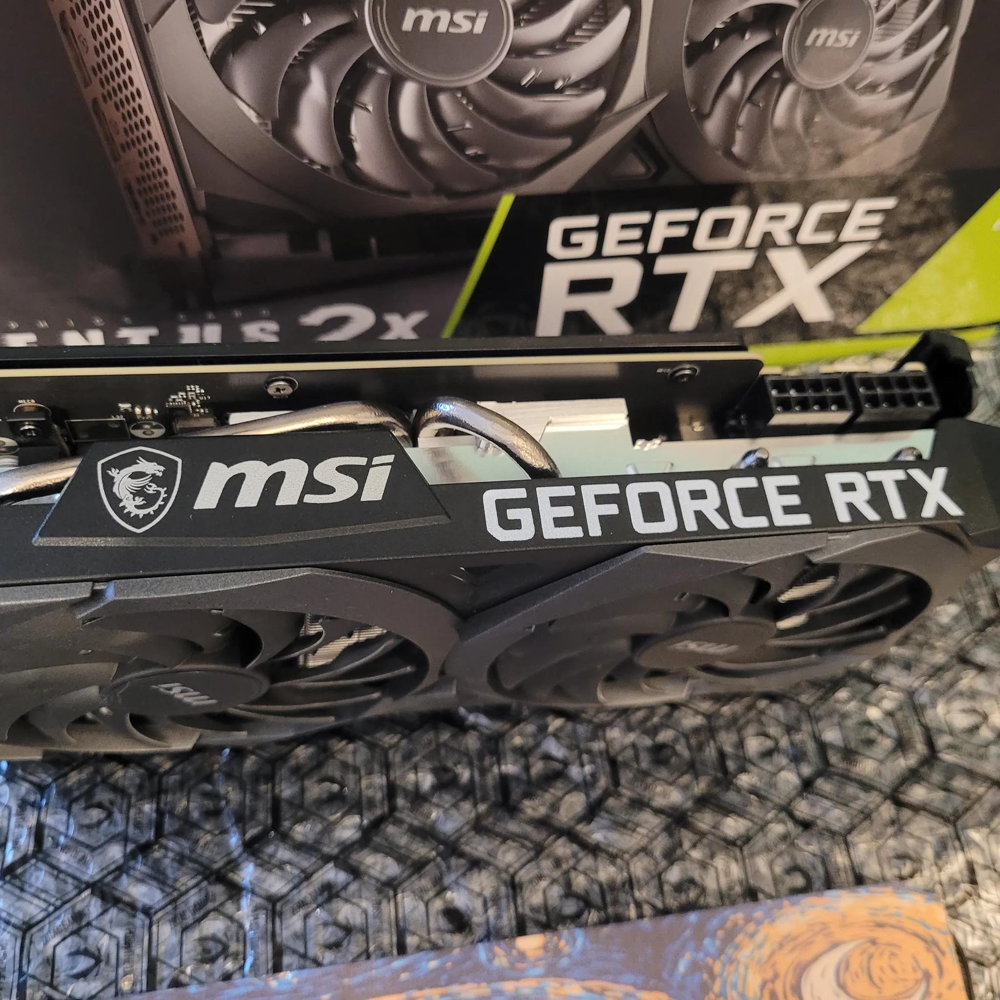 MSI Ventus 2x RTX 3060ti 8GB Non-LHR, Original Box, + V1 Tech ARGB Backplate Add-On